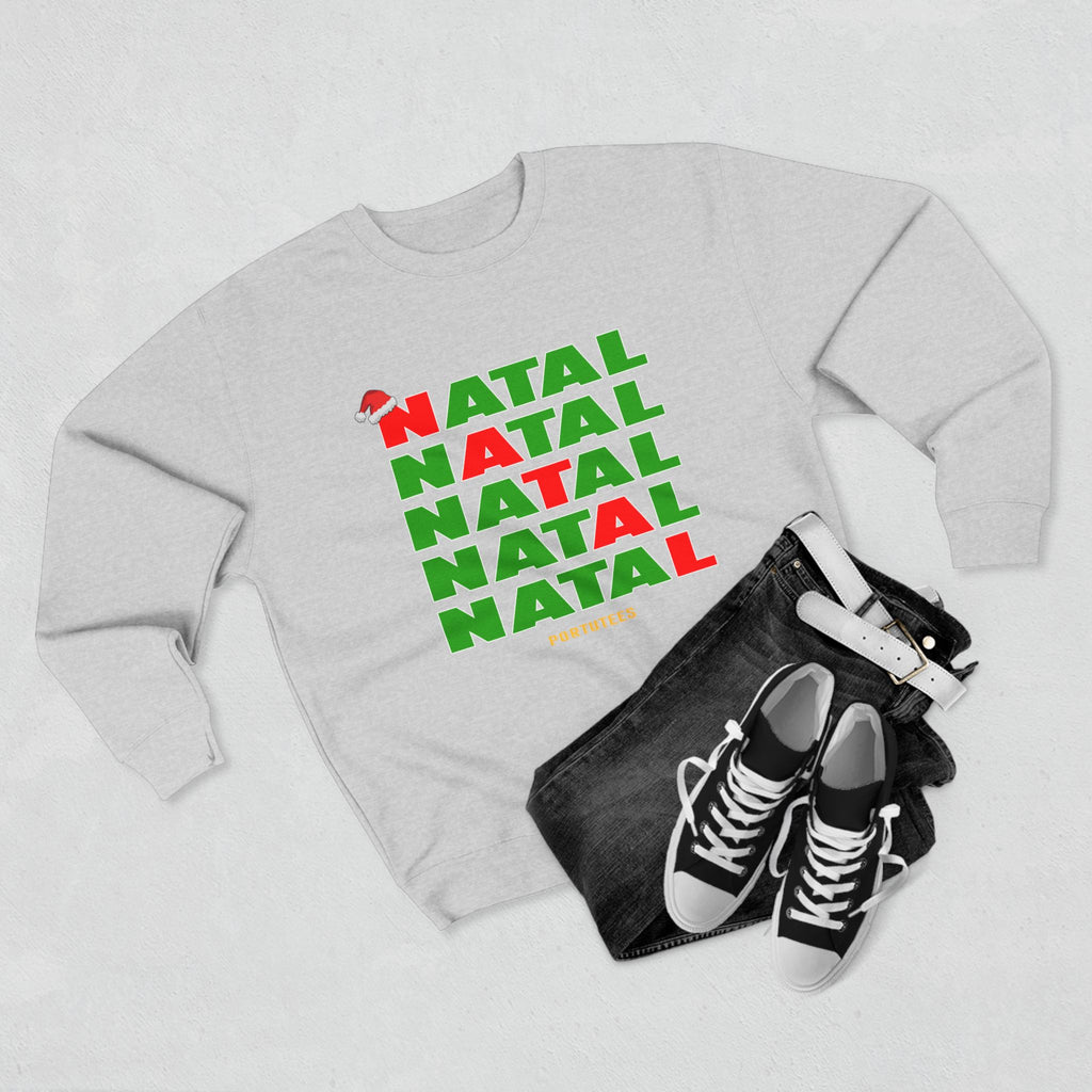 Festive Unisex Crewneck Sweatshirt - 'NATAL' Christmas Design