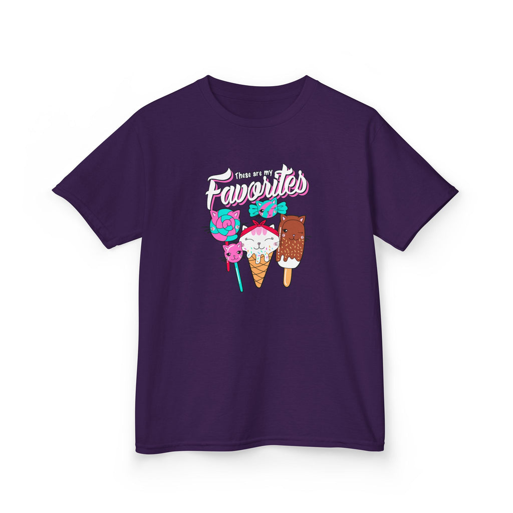 Ice Cream Favorites Kids Heavy Cotton Tee, Fun Summer T-Shirt, Cute Kids Apparel, Birthday Gift, Playdate Top