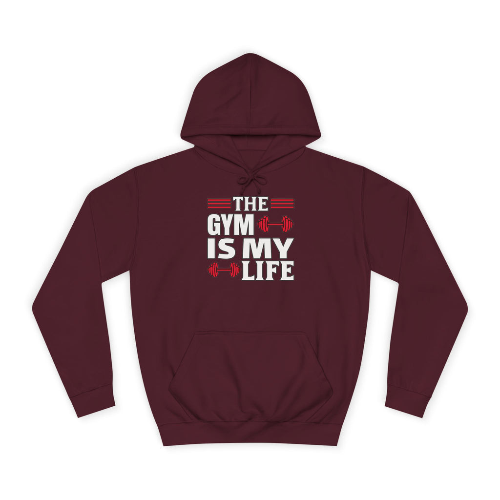 Gym Life Unisex Hoodie, Workout Sweatshirt, Fitness Apparel, Gift for Gym Lovers, College Casual Wear