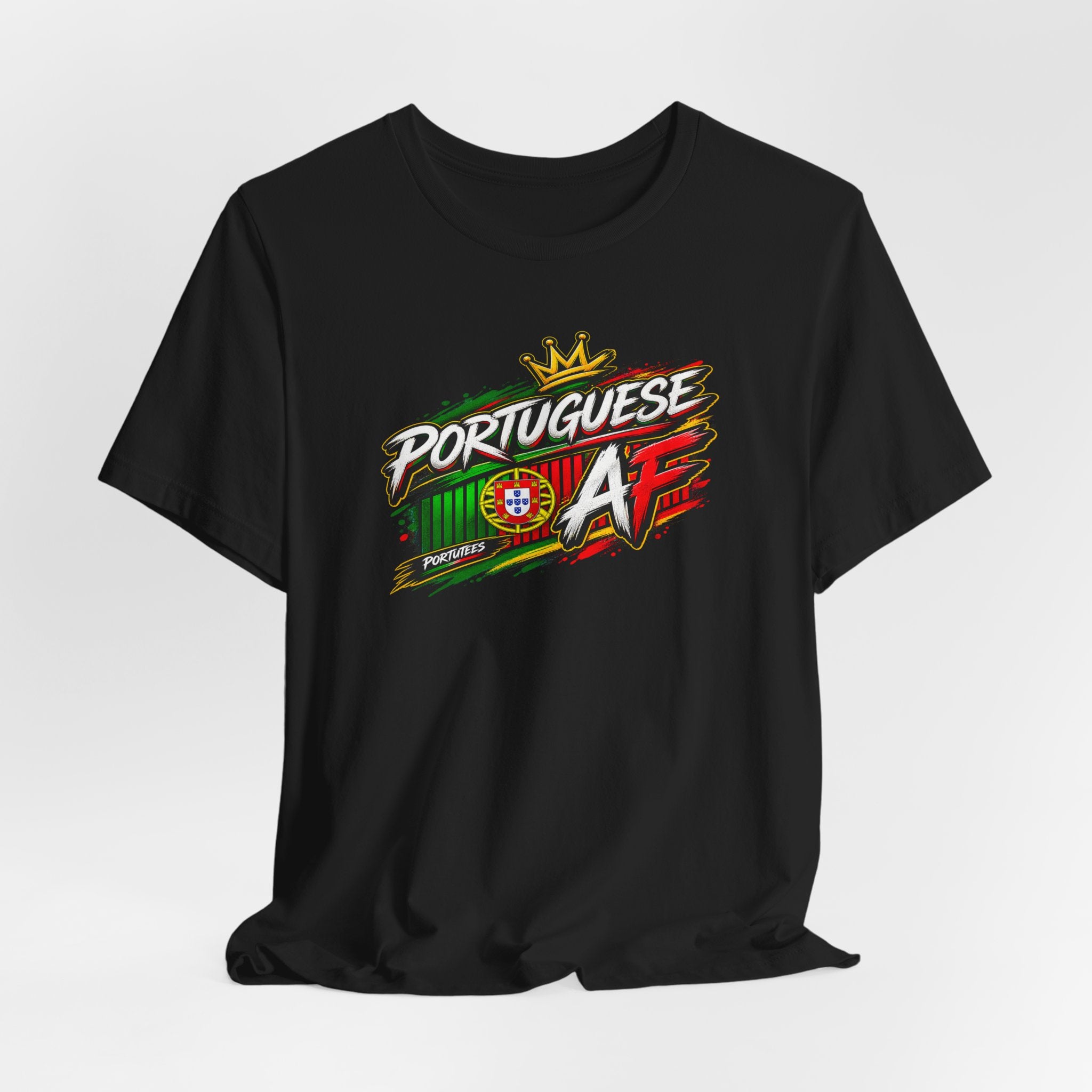 Portuguese AF T-Shirt – Portugal Flag Graphic Tee (Pride, Soccer Fan Gift)