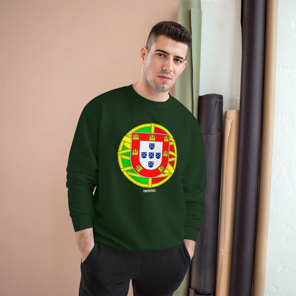 Portugal Crest Sweatshirt - Portuguese Flag Emblem Crewneck