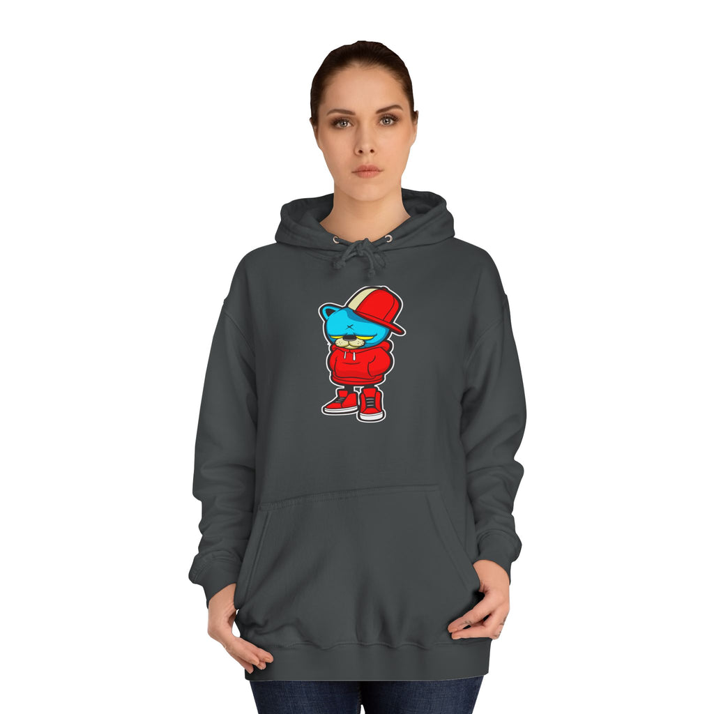 Trendy Cartoon Cat Hoodie | Unisex Streetwear, College Apparel, Graphic Hooded Sweatshirt, Cute Gift for Him or Her