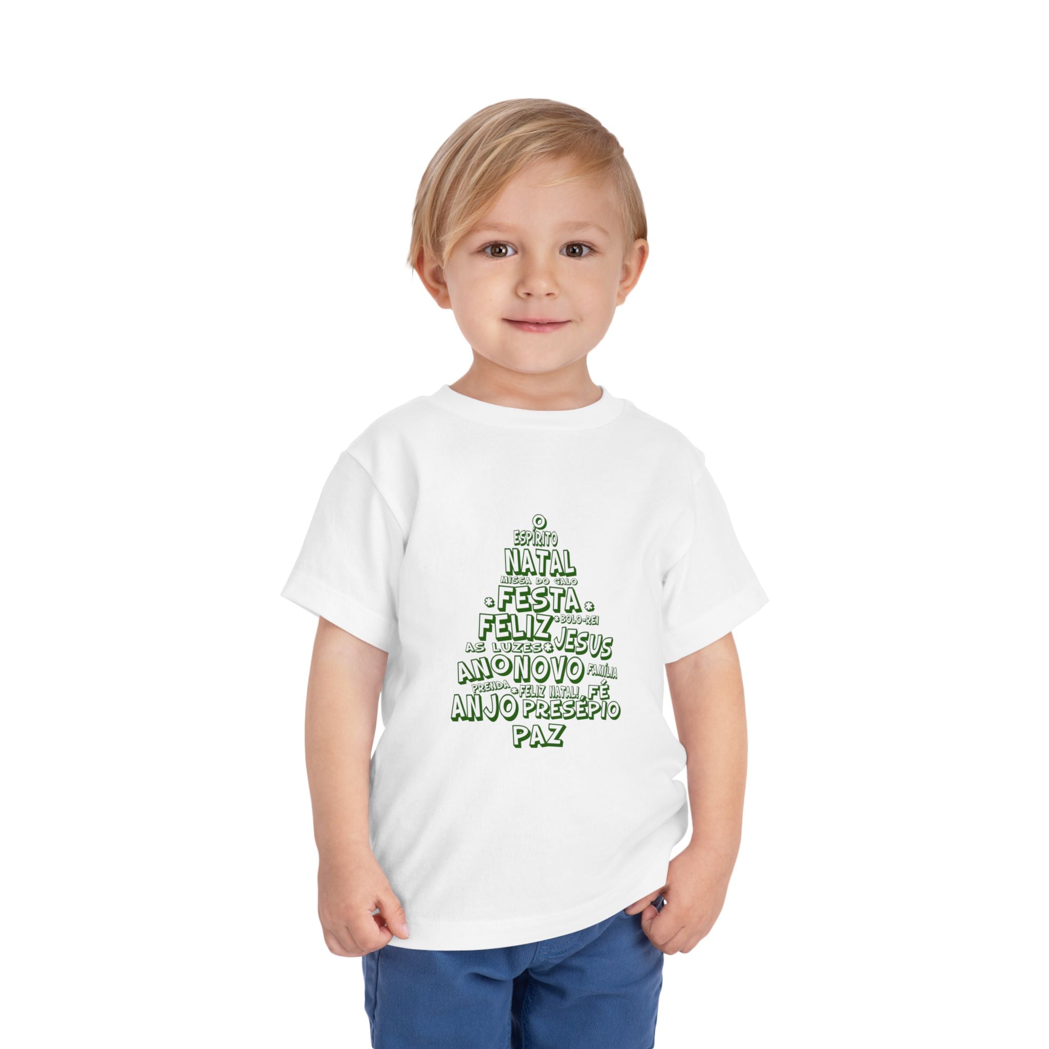 Festive Toddler Short Sleeve Tee – Merry Christmas Design