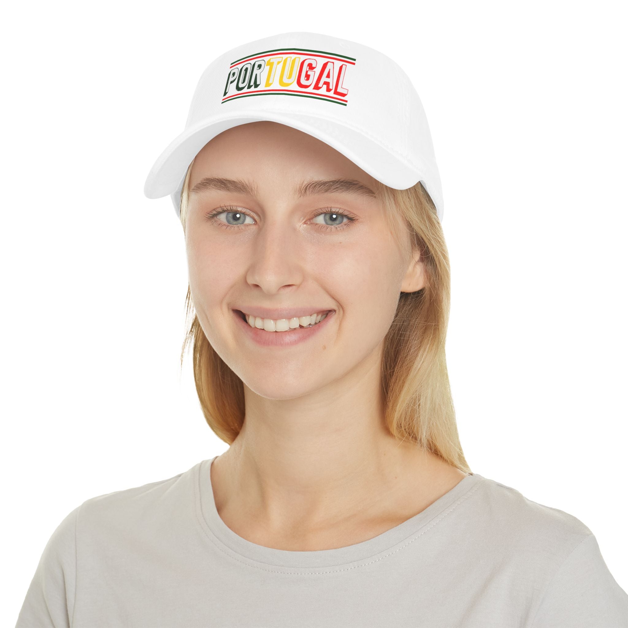 Portugal Flag Colors Embroidered Baseball Cap — Low Profile Portugal Hat