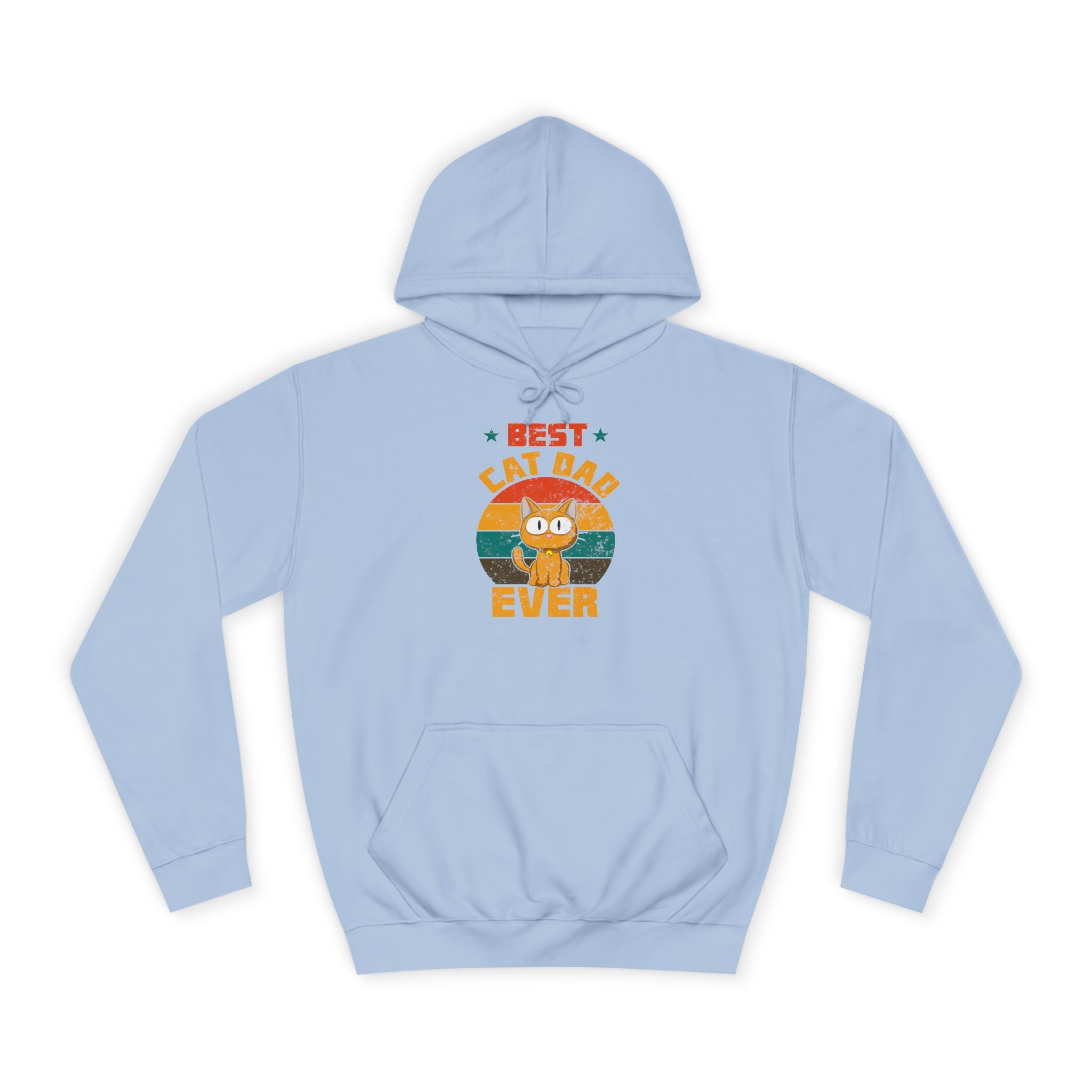 Best Cat Dad Ever Hoodie, Unisex College Hoodie, Gift for Cat Lovers, Cozy Sweatshirt, Funny Cat Dad Apparel