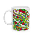 Viana de Castelo Vibrant Floral Ceramic Mug - 11oz