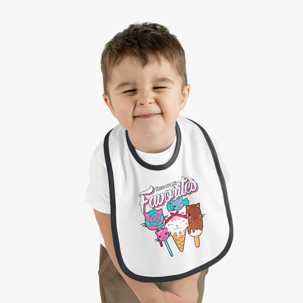 Cute Baby Bib with Ice Cream Design, Fun Bib for Kids, Perfect Baby Shower Gift, Toddler Feeding Bib, Baby Accessories