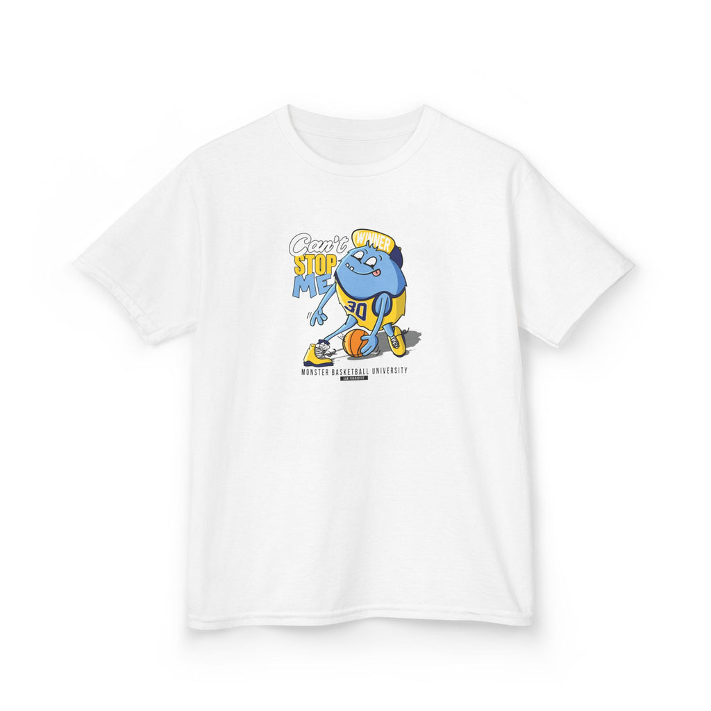 Kids Tee, Funny Monster Playing Basketball Can't Stop Me Shirt, Children's Clothing, Boys Girls Graphic Tee, Monster Lover Gift, Kids