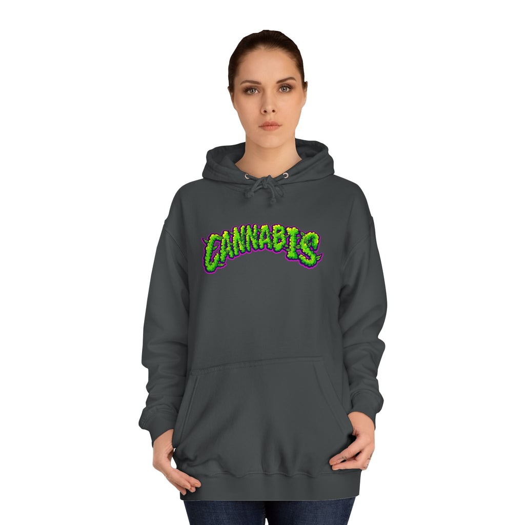Cannabis College Hoodie, Unisex Hoodie for Students, Herbal Vibe Pullover, Perfect for 420 Celebration, Gift for Cannabis Lovers