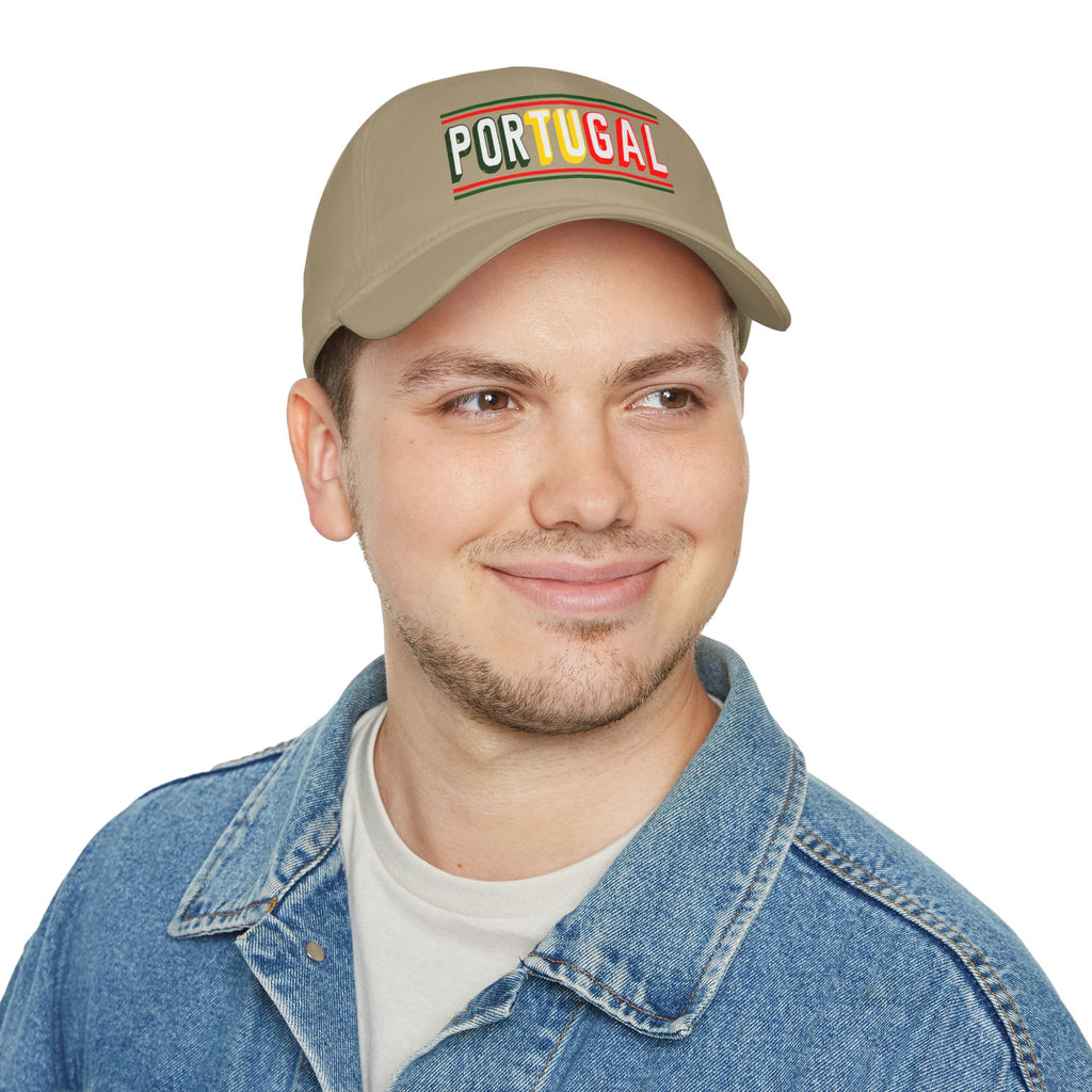 Portugal Flag Colors Embroidered Baseball Cap — Low Profile Portugal Hat