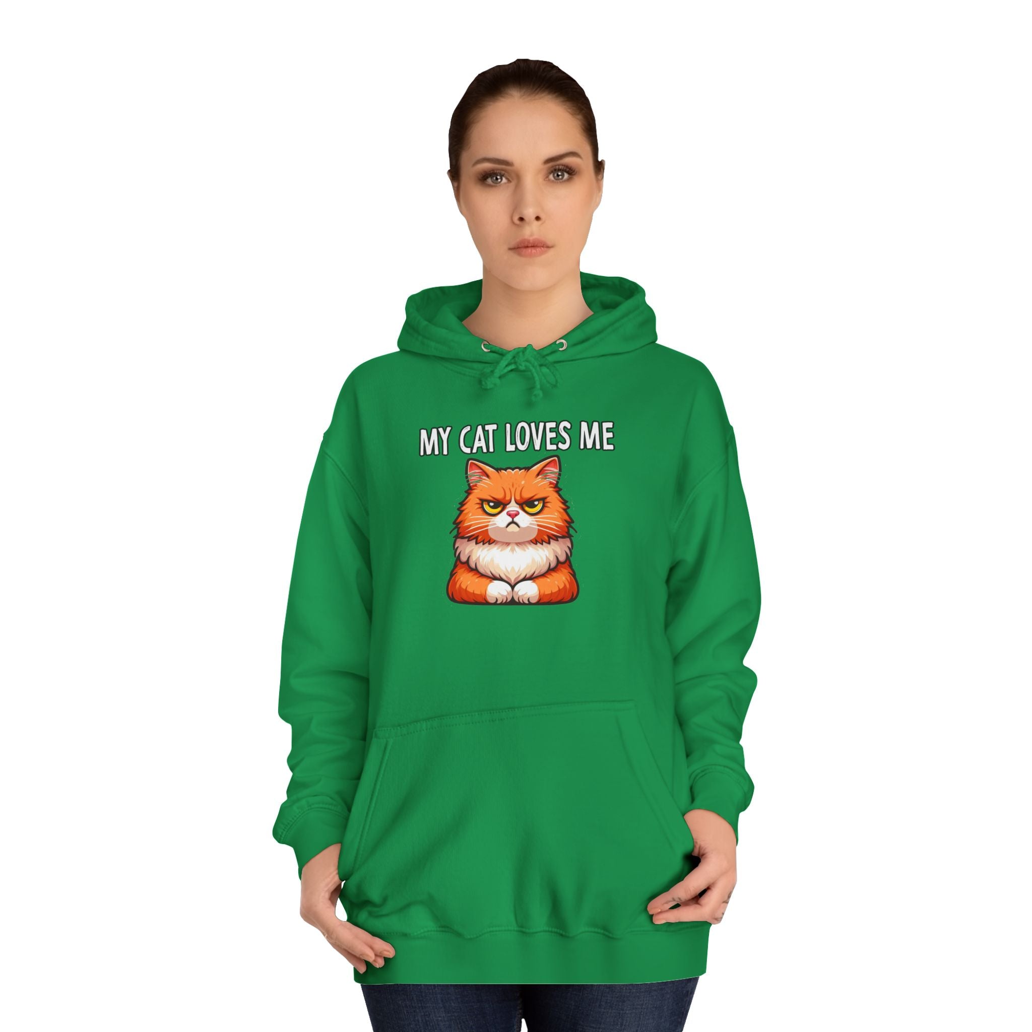 Funny Cat Hoodie, Cozy Pet Lover Sweater, My Cat Loves Me Hoodie, Gift for Cat Owners, Unisex Animal Sweatshirt