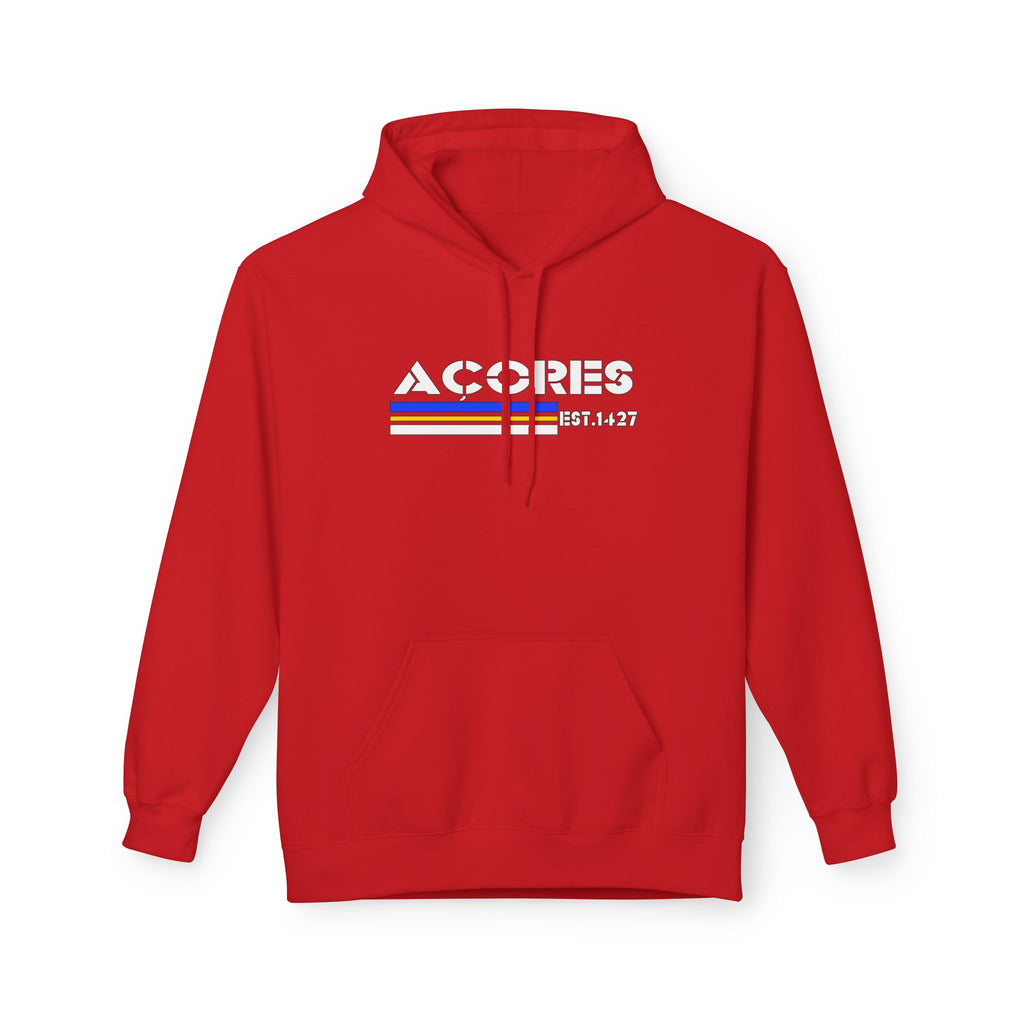 Acores Retro Style Unisex Fleece Hoodie with Graphic Design