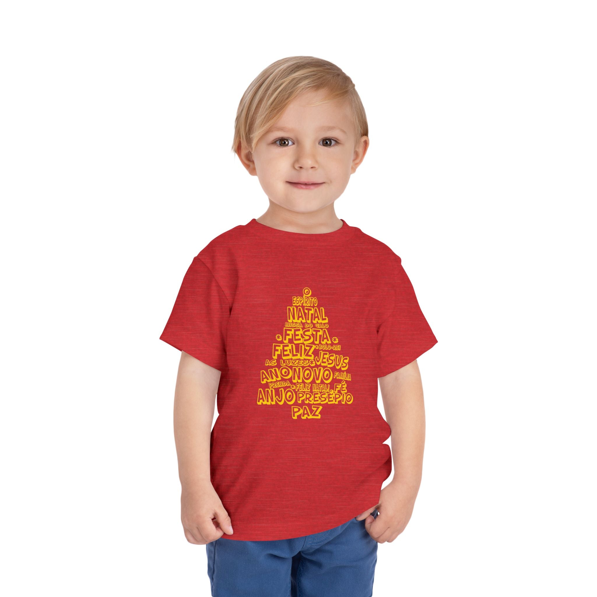Festive Toddler Short Sleeve Tee – Merry Christmas Design