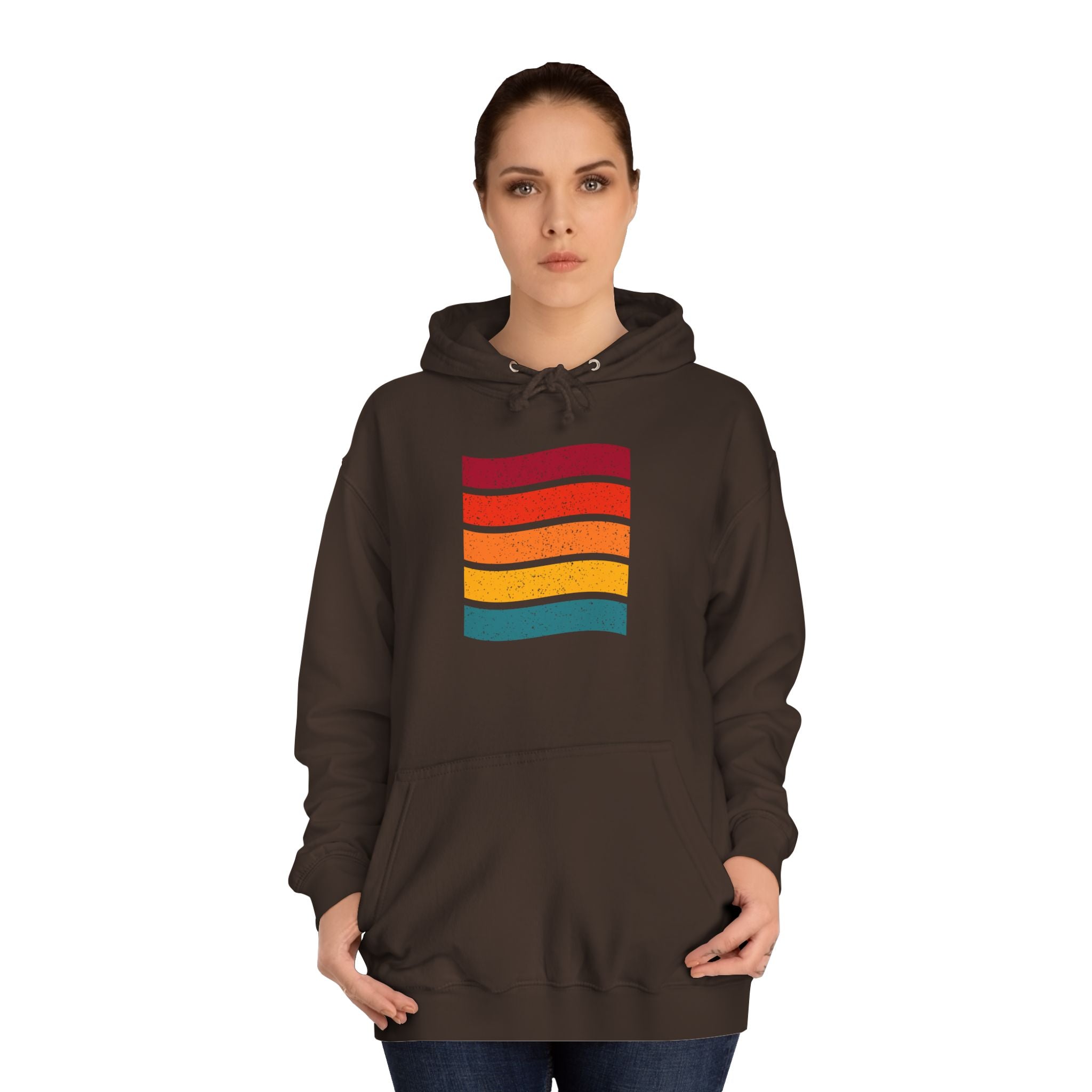 Colorful Stripe Unisex College Hoodie | Cozy Casualwear, Gifts for Students, Fall Fashion, College Events, Lounge Wear
