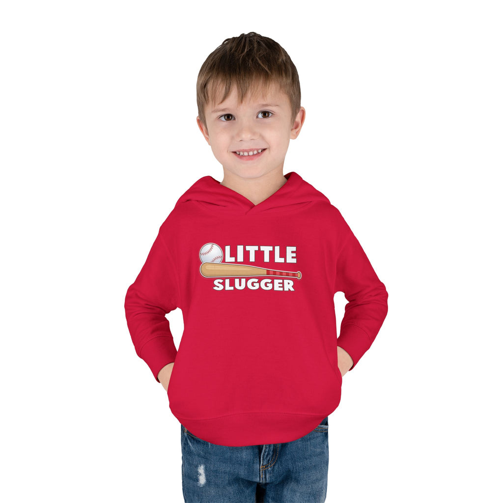 Little Slugger Toddler Fleece Hoodie - Perfect for Gift Giving, Birthdays, Baseball Season, Cozy Comfort, Toddler Apparel