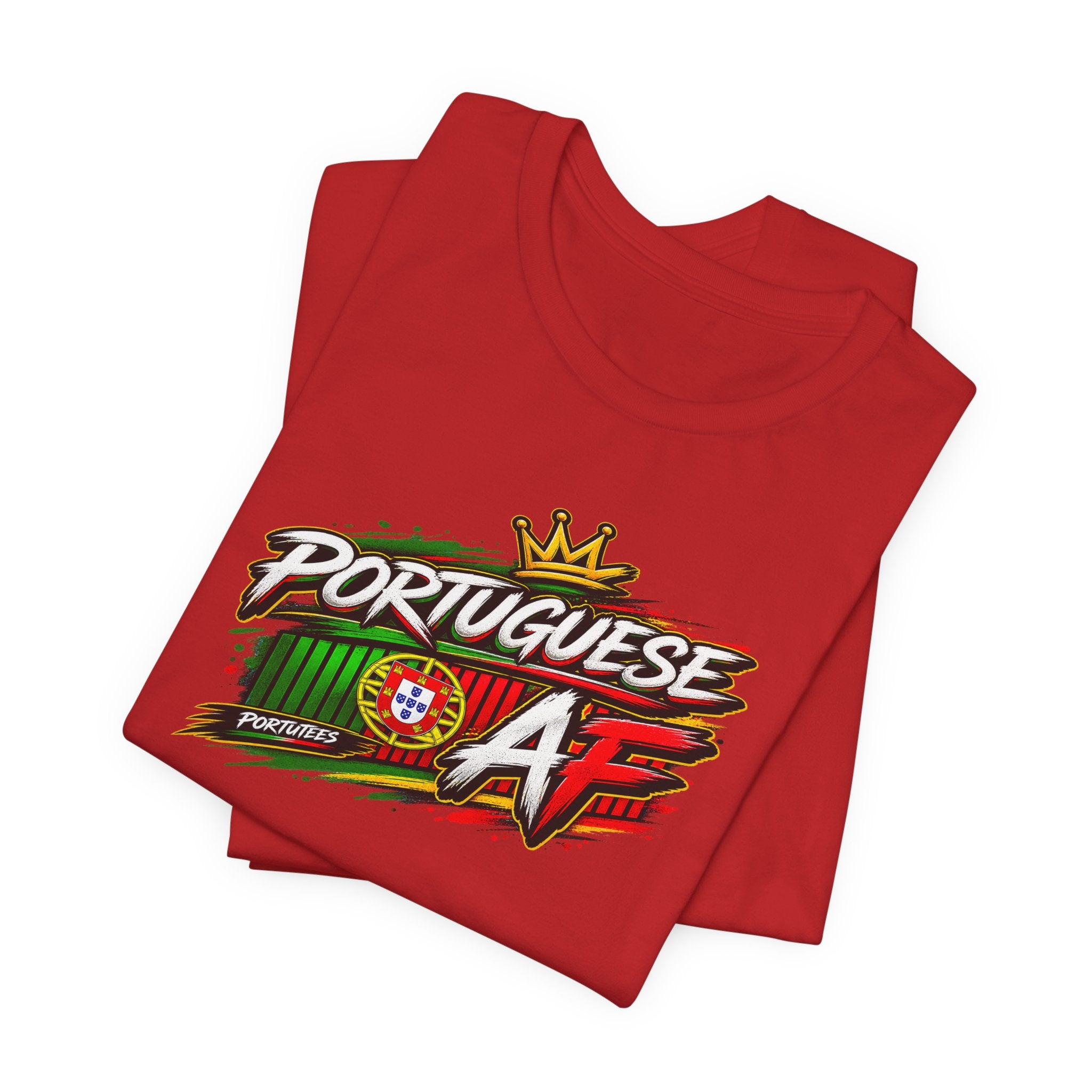 Portuguese AF T-Shirt – Portugal Flag Graphic Tee (Pride, Soccer Fan Gift)