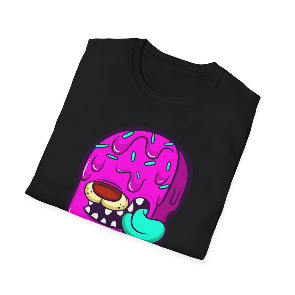 Funny Ice Cream Monster Unisex T-Shirt for Summer Fun, Cute Graphic Tee, Gift for Ice Cream Lovers, Summer Party Shirt, Quirky Gift Idea