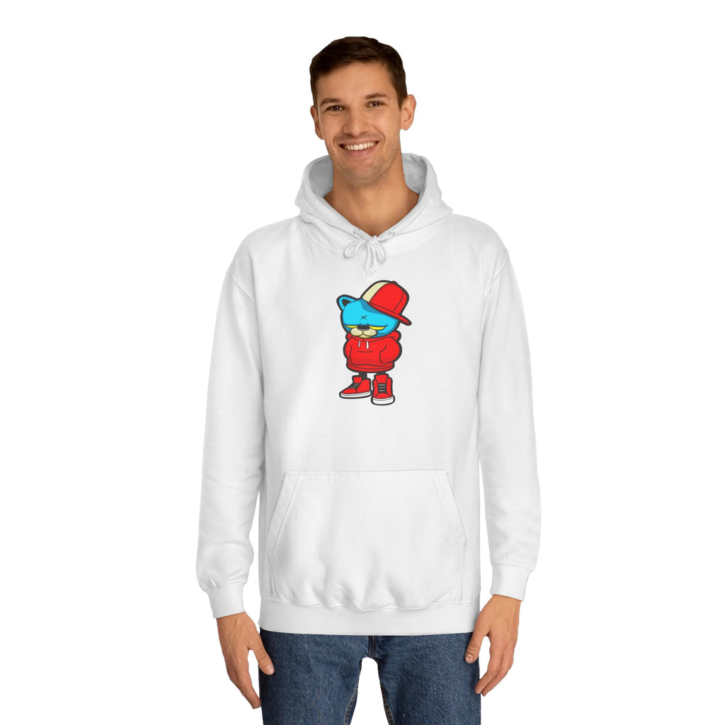Trendy Cartoon Cat Hoodie | Unisex Streetwear, College Apparel, Graphic Hooded Sweatshirt, Cute Gift for Him or Her