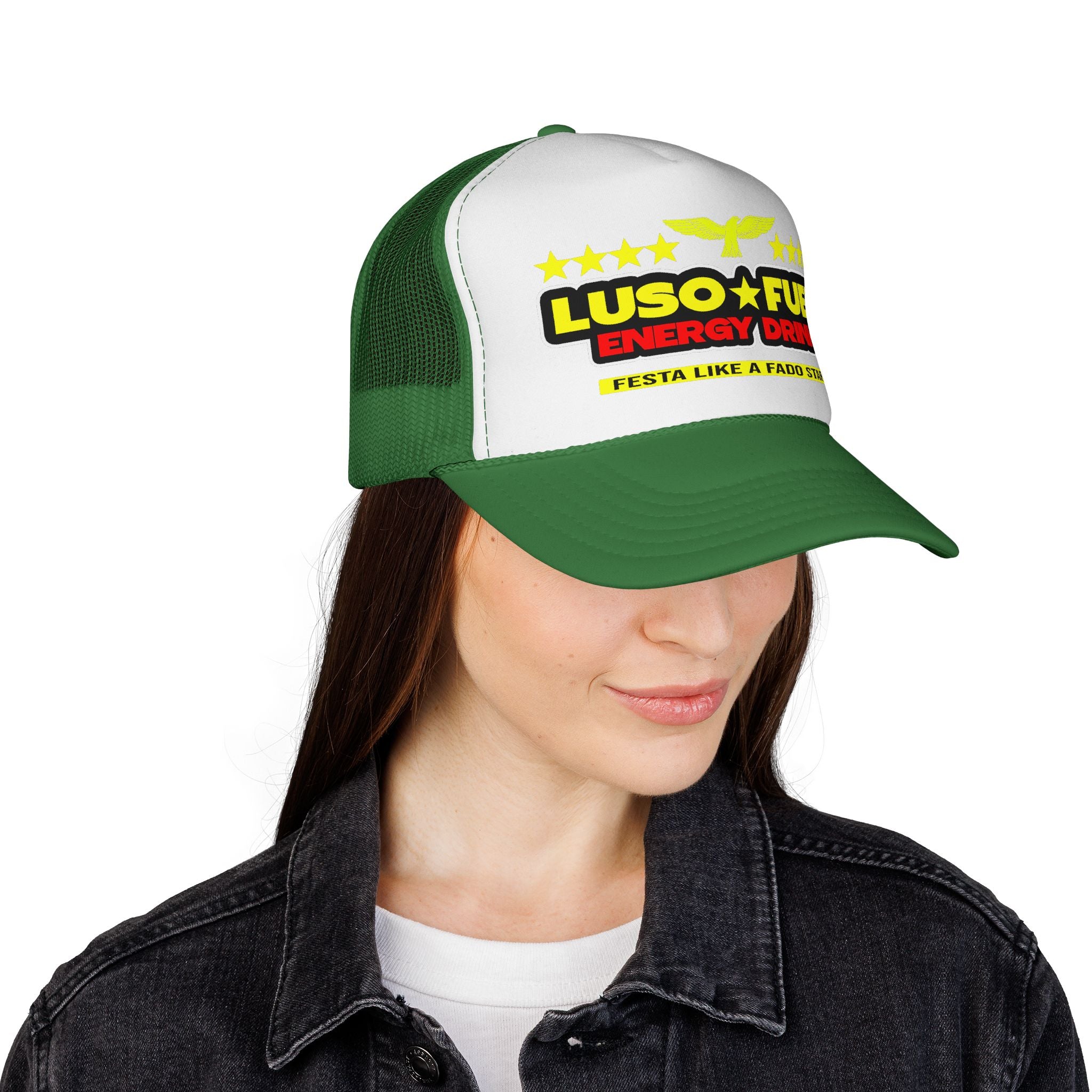 Luso Fuel Energy Party Trucker Cap, Unisex Hat, Festival Headwear, Outdoor Gear, Sports Accessories, Gift for Party Lovers