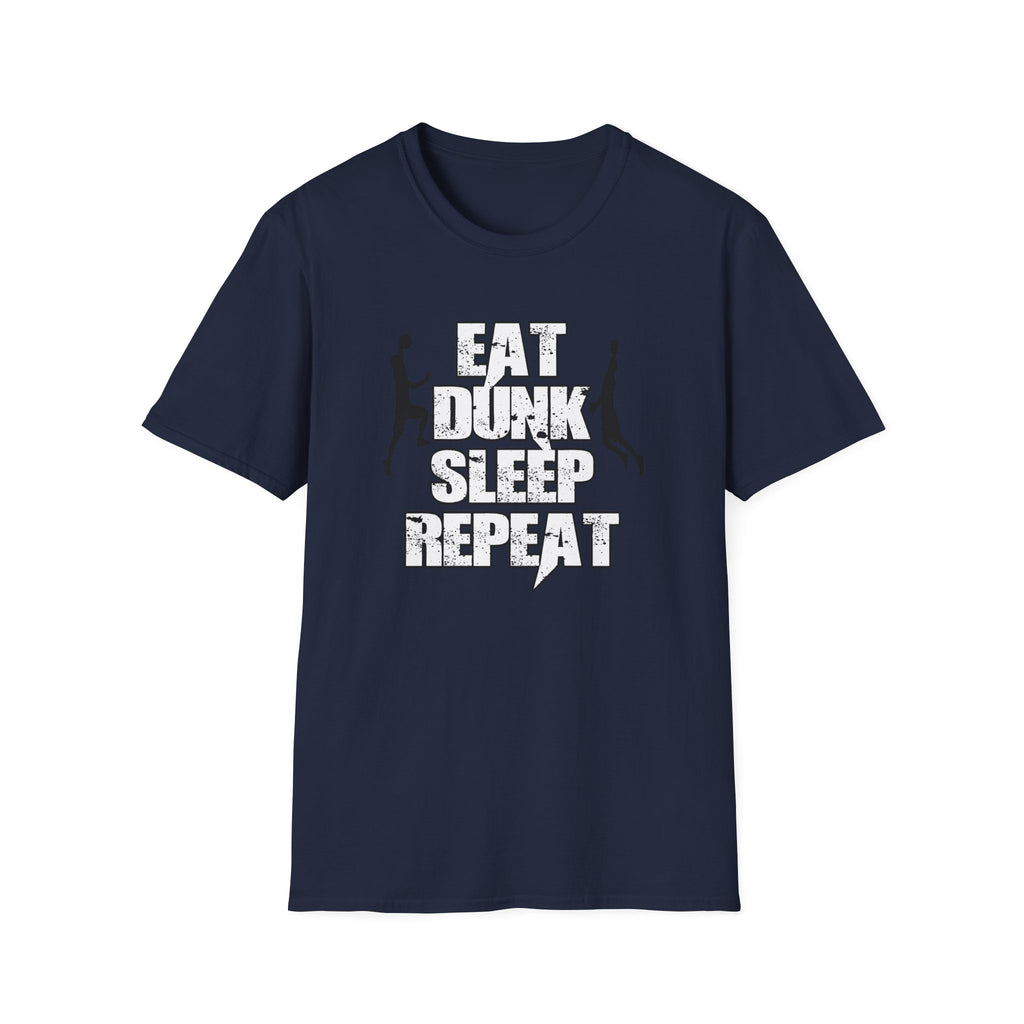 Sporty Unisex T-Shirt - "Eat Dunk Sleep Repeat" - Perfect for Basketball Lovers, Workout, Gym Wear, Casual Style, Sports Fan