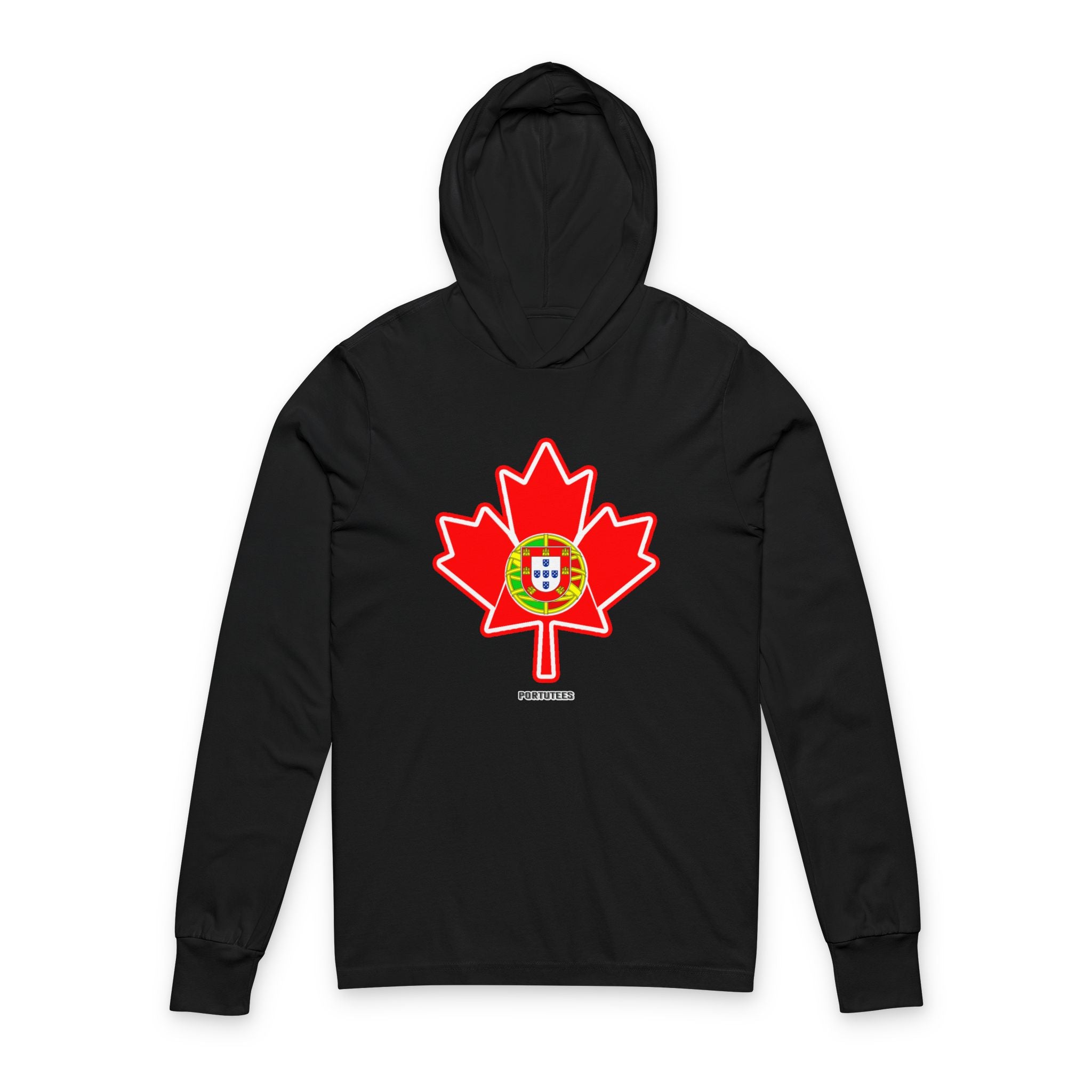 Portuguese Canadian Hoodie Tee — Canadian-Portuguese Pride Long-Sleeve Hooded Shirt