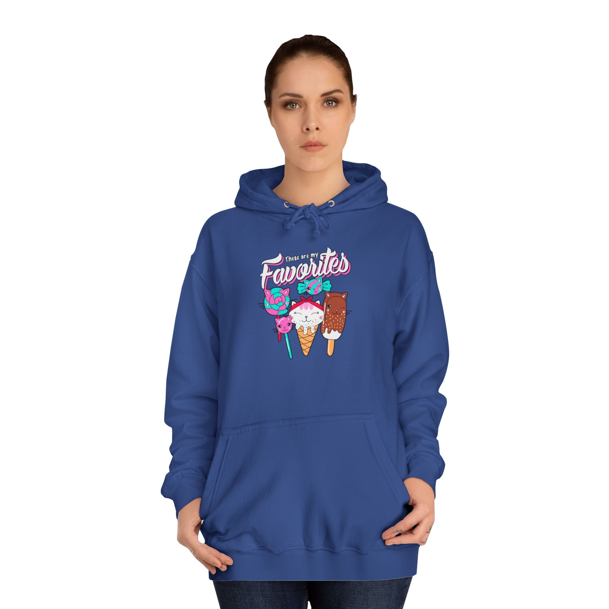 Ice Cream Favorites Unisex Hoodie - Cute Ice Cream Lover Sweatshirt, Ice Cream Gift, Ice Cream Hooded Pullover, Ice Cream Apparel, Ice Cream