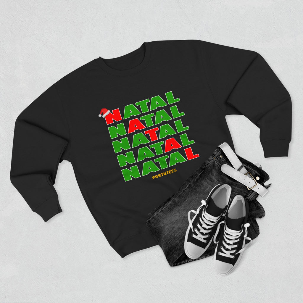 Festive Unisex Crewneck Sweatshirt - 'NATAL' Christmas Design