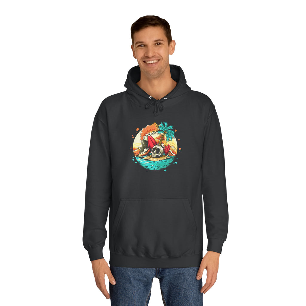 Tropical Paradise Unisex College Hoodie, Beach Vibes Sweatshirt, Summer Gift, Vacation Apparel, Cozy Hooded Pullover, Casual Wear