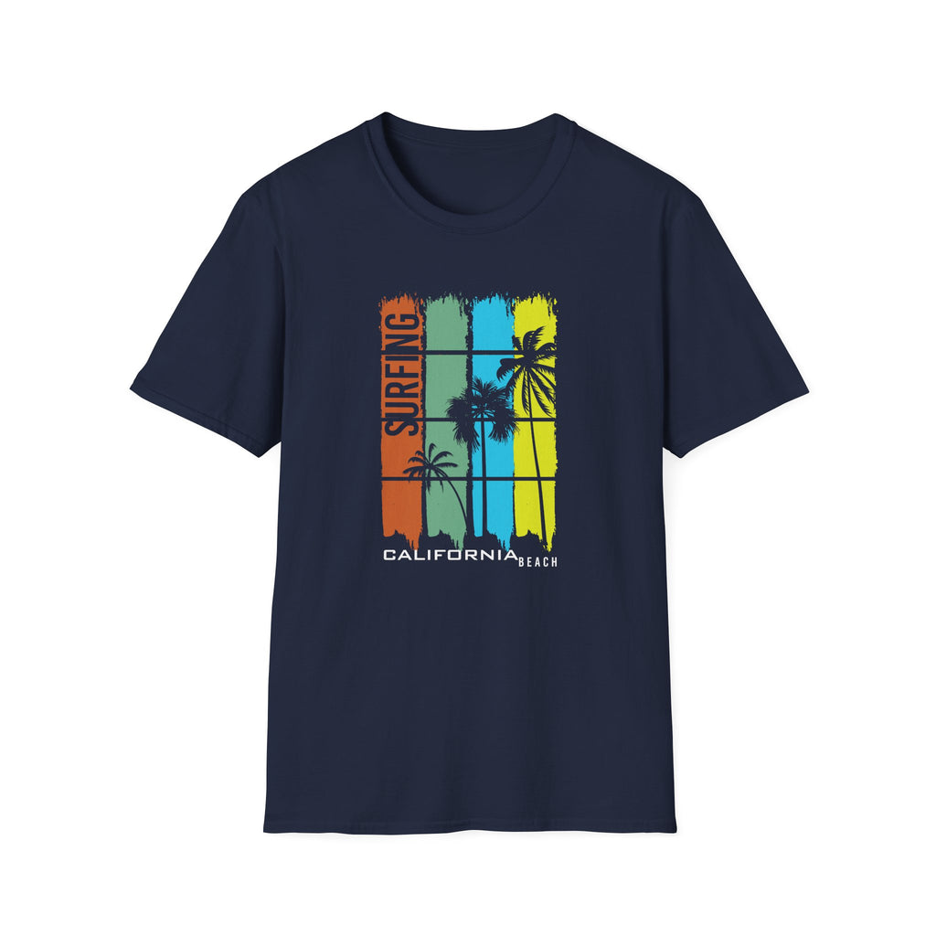 Surfing Vibes Unisex Softstyle T-Shirt, Relaxed Beachwear, Summer Fashion, Vacation Apparel, Perfect for Surf Lovers, Gift for Travelers