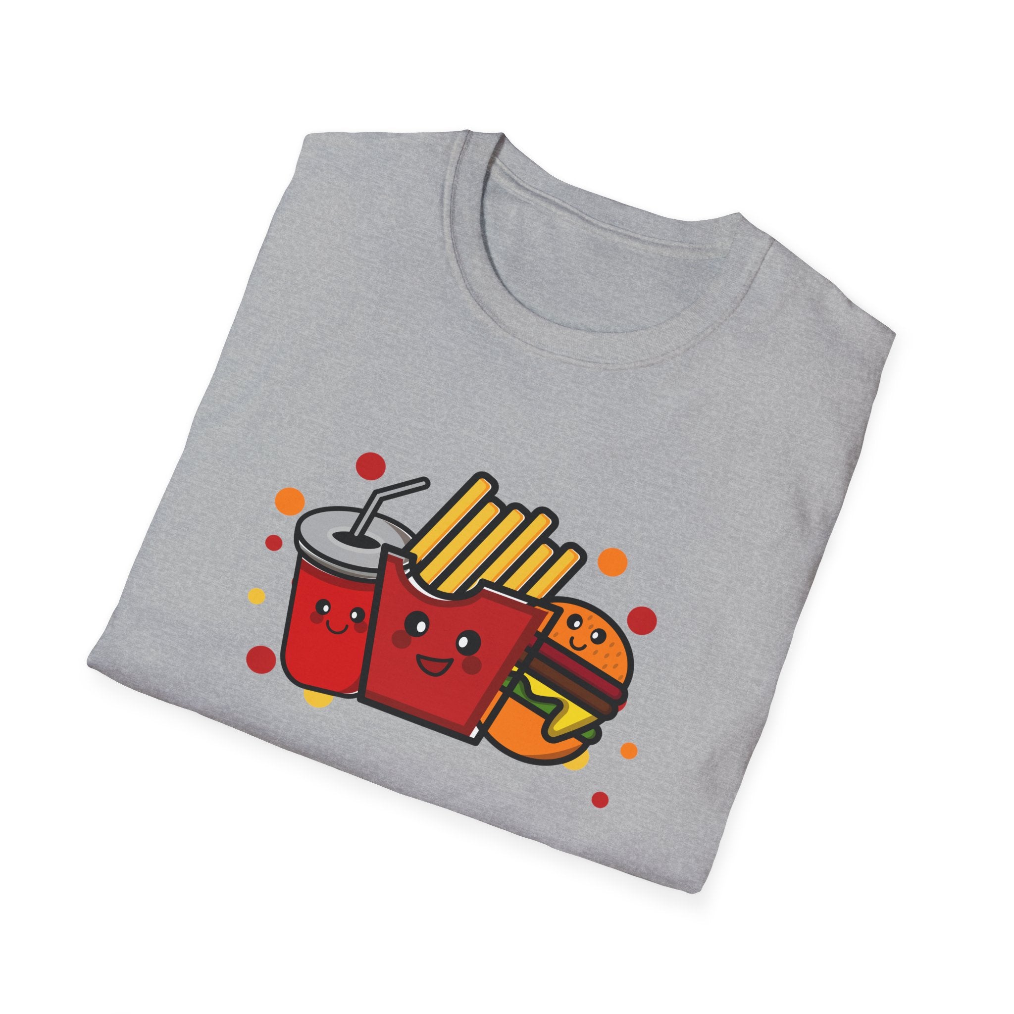 Cute Fast Food T-Shirt, Fun Foodie Tee, Unisex Graphic Shirt, Burger Fries Top, Casual Summer Wear, Party Outfit