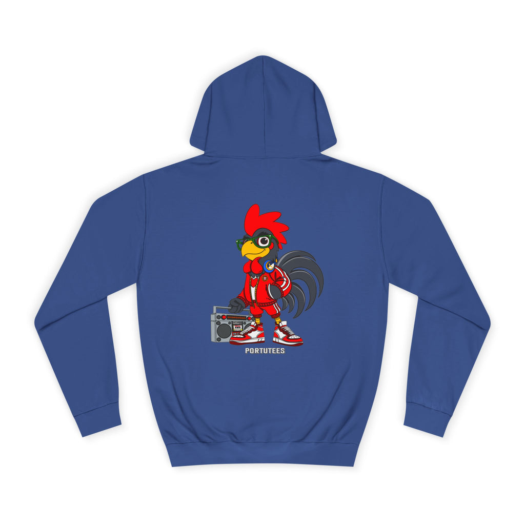 Hip-Hop Portuguese Rooster Hoodie - Urban Style Sweatshirt, Trendy College Apparel, Unisex Outerwear, Chicken Lover Gift, Cool Rooster