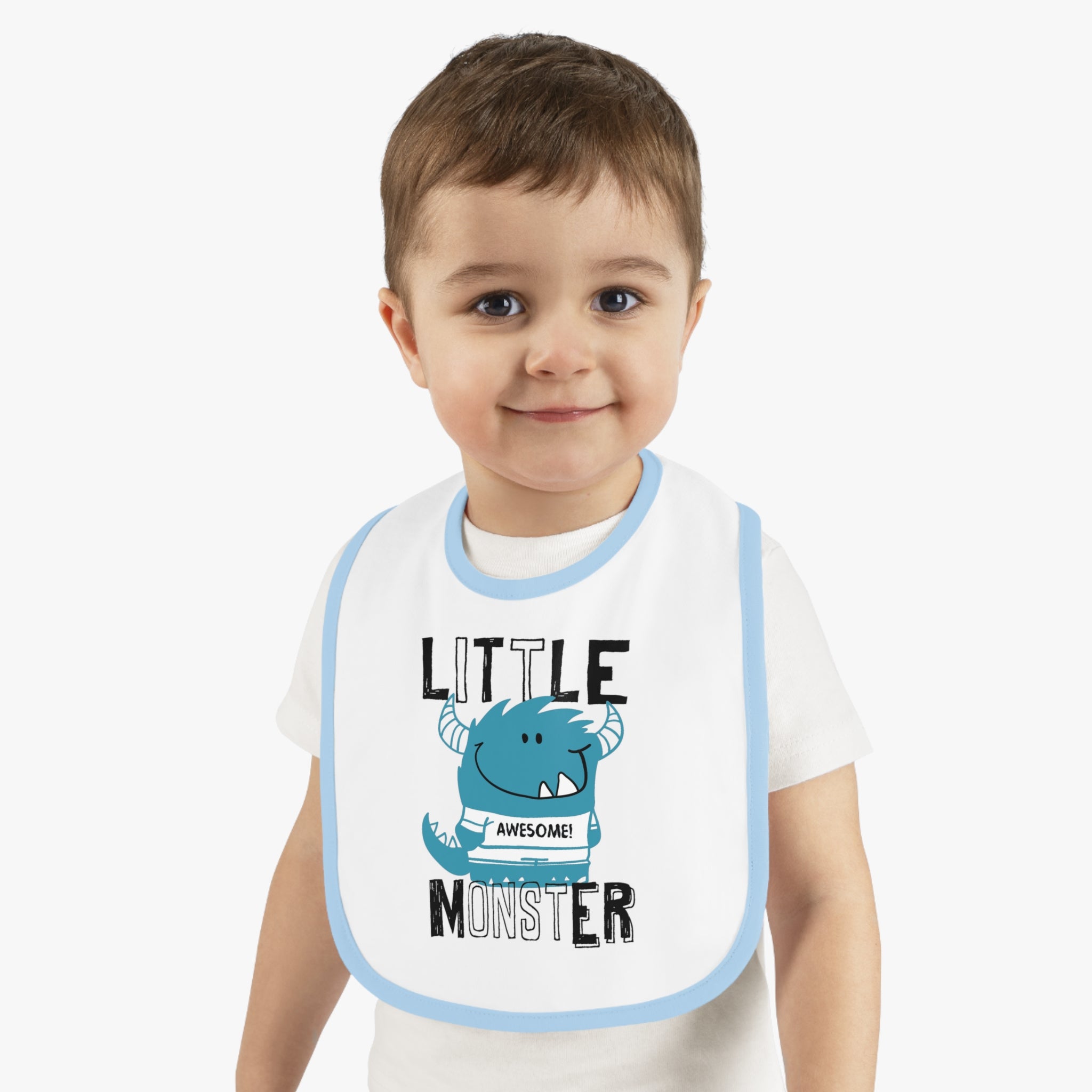 Cute "Little Monster" Baby Bib | Funny Baby Gift, Mealtime Must-Have, New Parent Essential, Baby Shower Present, Fun Kids Apparel