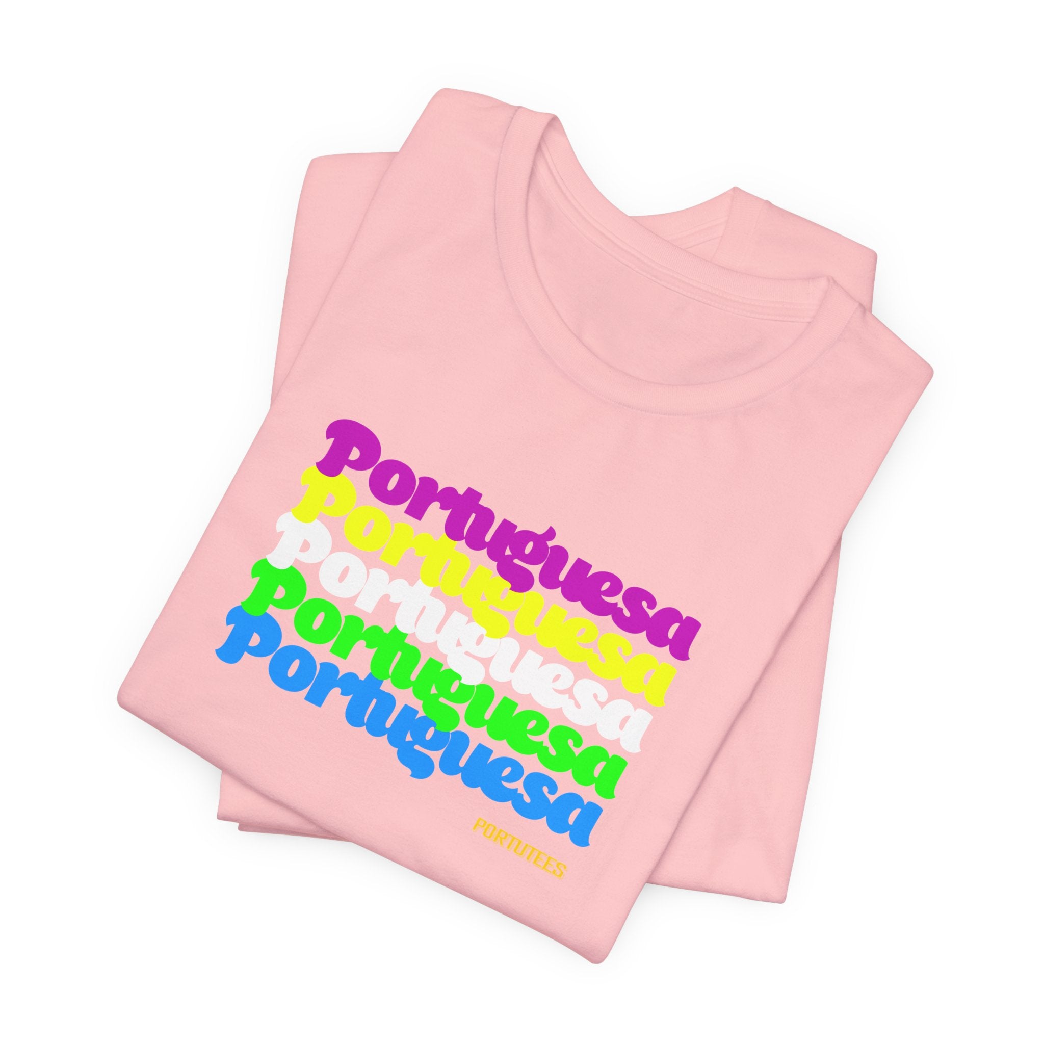 Portuguese Retro Rainbow Tee — "Portuguesa" Graphic T-Shirt