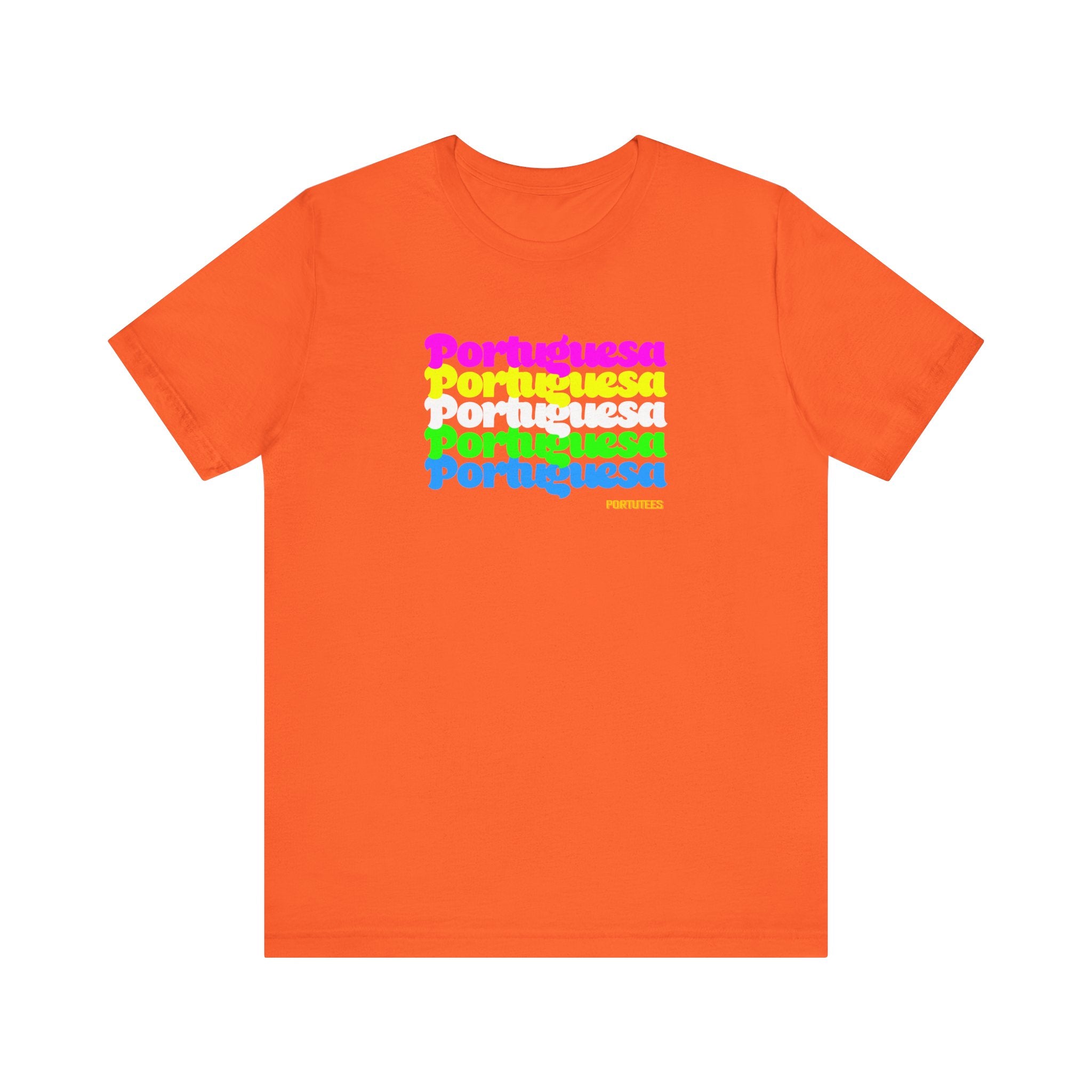 Portuguese Retro Rainbow Tee — "Portuguesa" Graphic T-Shirt