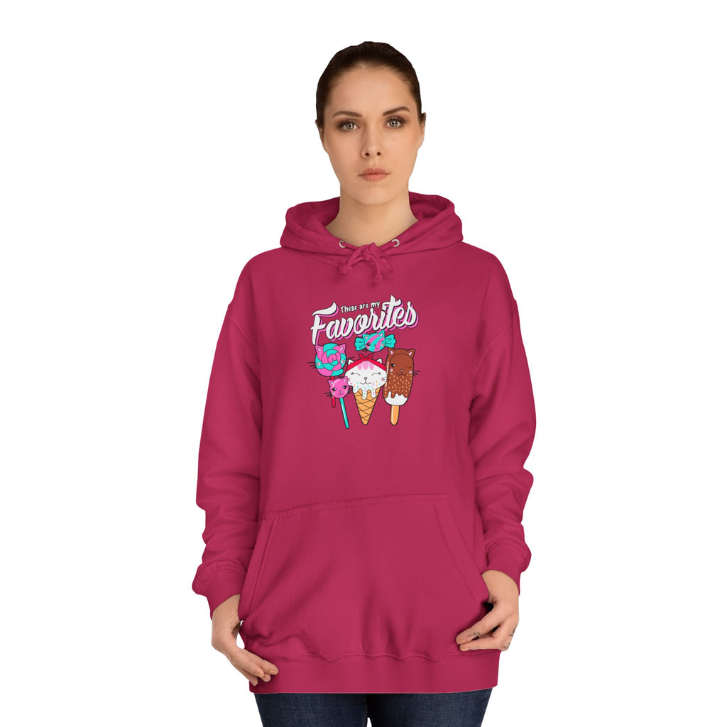 Ice Cream Favorites Unisex Hoodie - Cute Ice Cream Lover Sweatshirt, Ice Cream Gift, Ice Cream Hooded Pullover, Ice Cream Apparel, Ice Cream