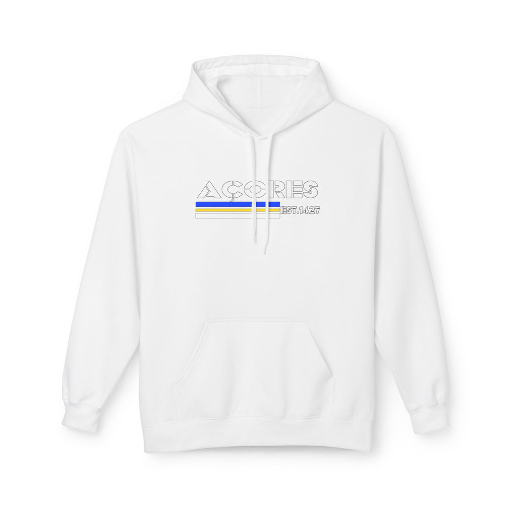 Acores Retro Style Unisex Fleece Hoodie with Graphic Design