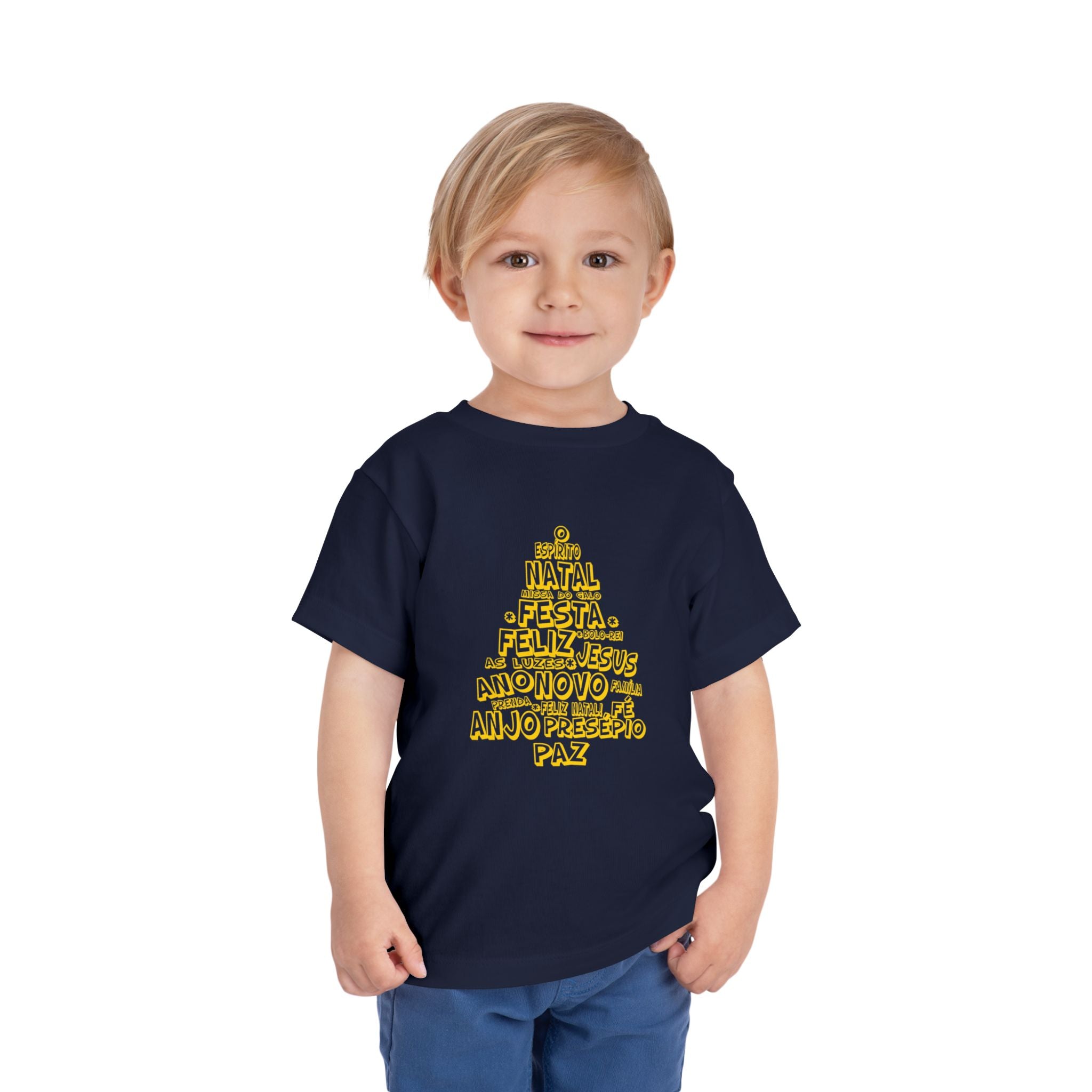 Festive Toddler Short Sleeve Tee – Merry Christmas Design