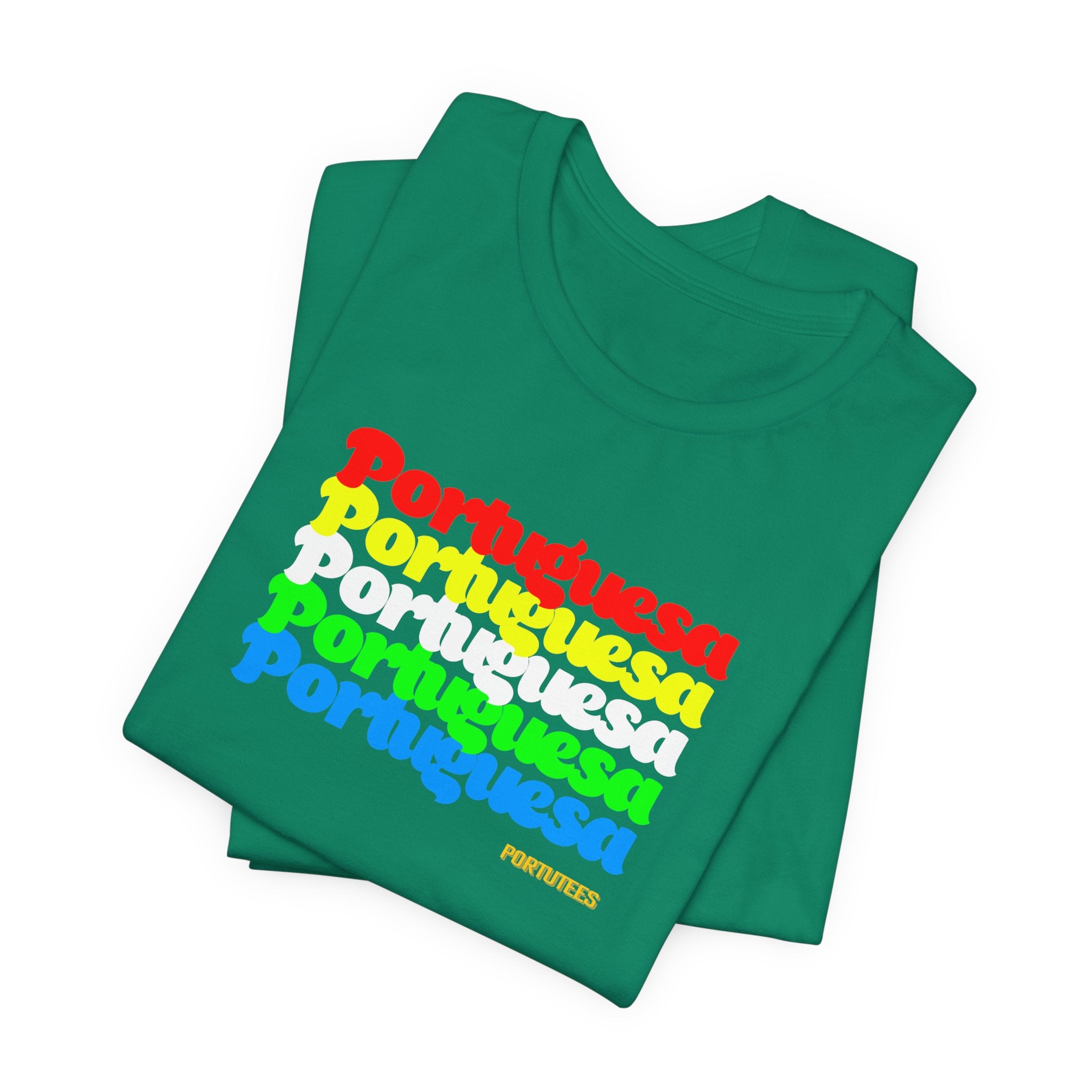 Portuguese Retro Rainbow Tee — "Portuguesa" Graphic T-Shirt
