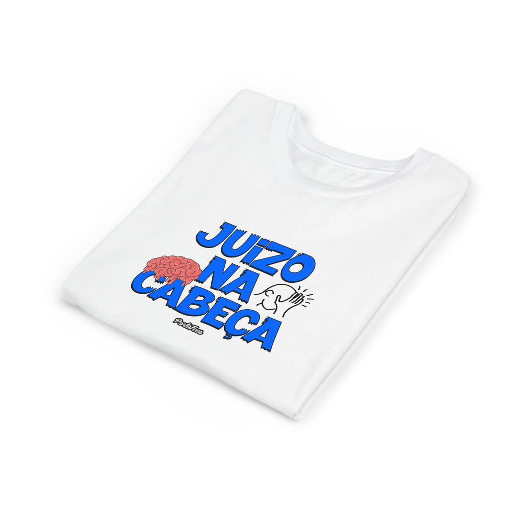 Juízo na Cabeça Youth Short Sleeve Tee - Fun Graphic T-Shirt for Kids