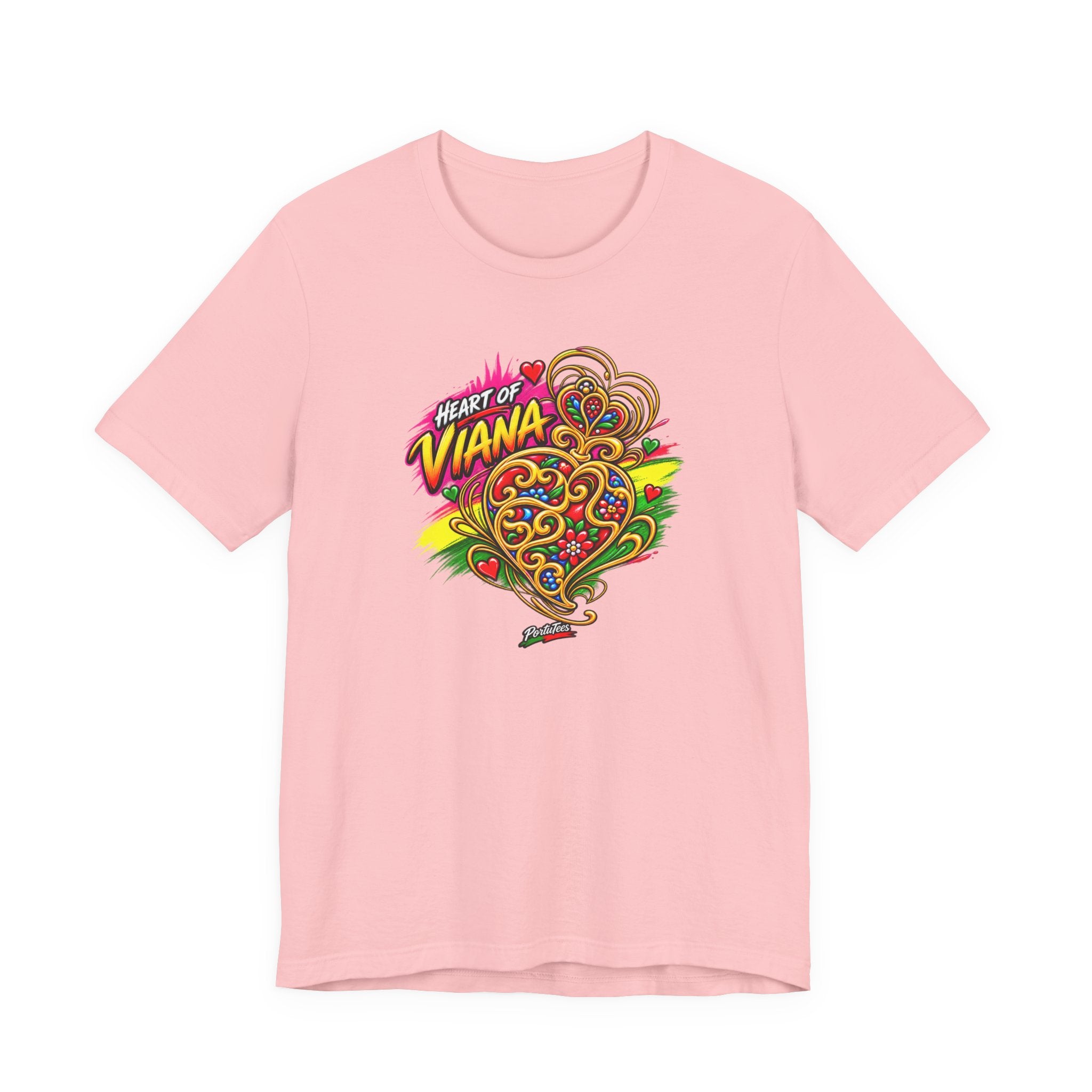 Heart of Viana Graphic Tee – Colorful Floral Heart Design