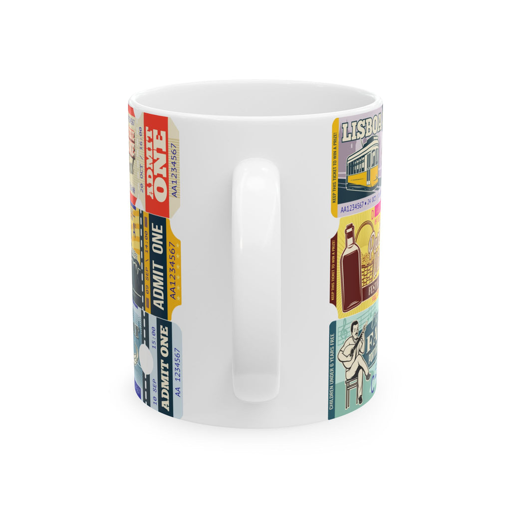 Colorful Portugal Festival Ticket Ceramic Mug