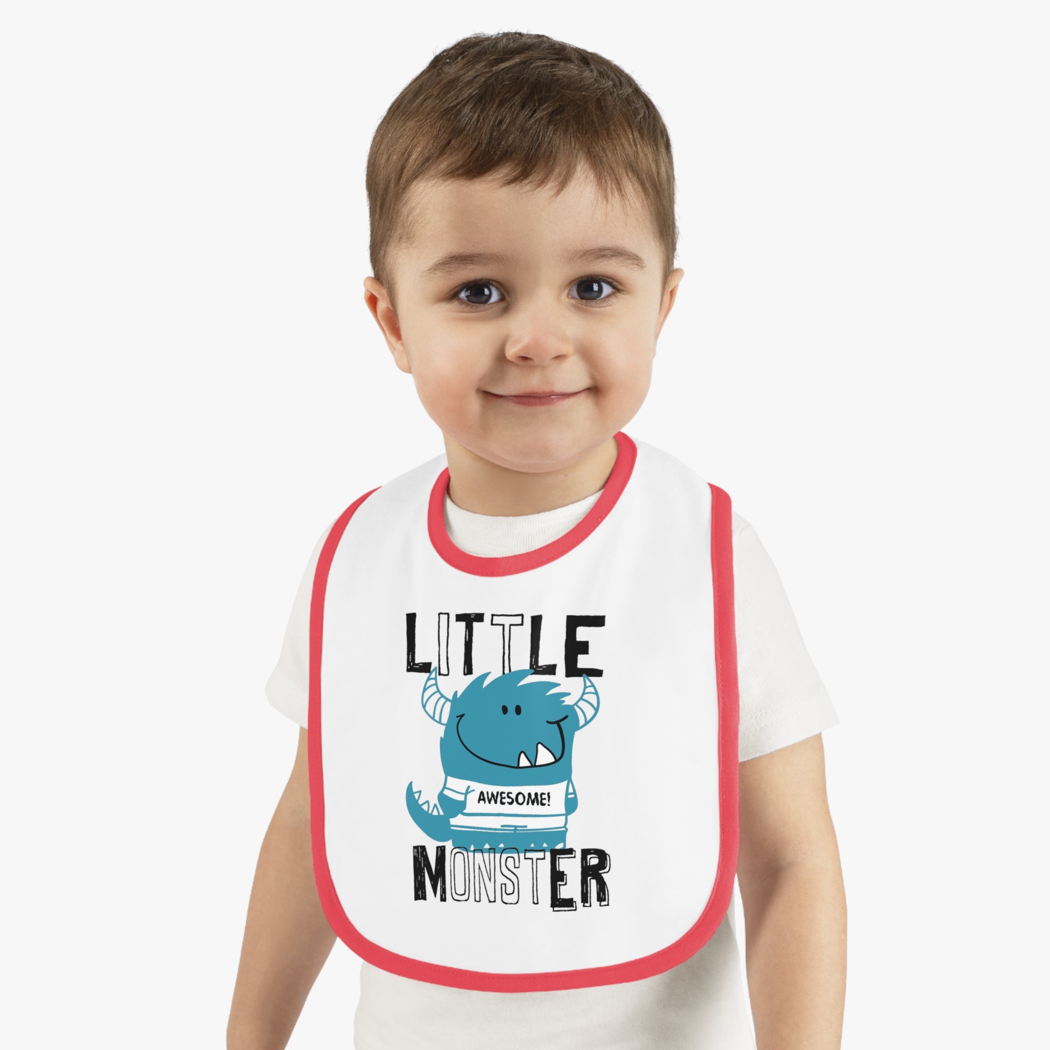 Cute "Little Monster" Baby Bib | Funny Baby Gift, Mealtime Must-Have, New Parent Essential, Baby Shower Present, Fun Kids Apparel