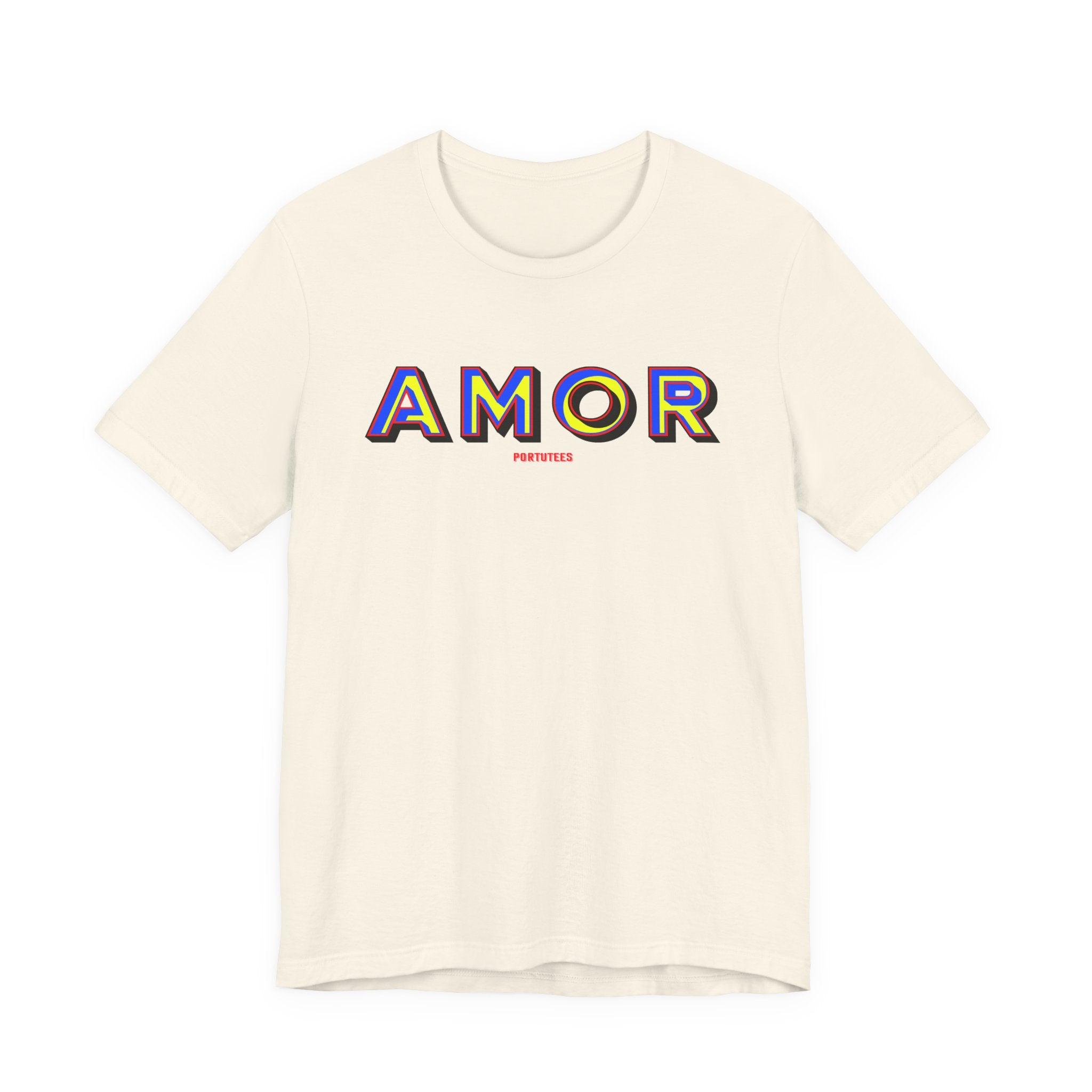 AMOR Graphic Tee — Colorful Retro Love T-Shirt