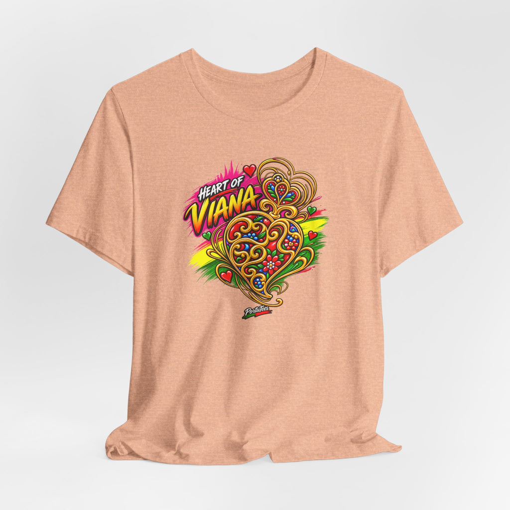 Heart of Viana Graphic Tee – Colorful Floral Heart Design