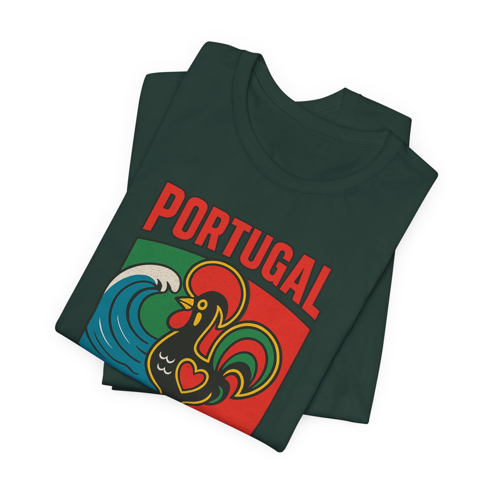 Portugal Rooster Graphic Tee — Vintage Galo de Barcelos Portugal T-Shirt