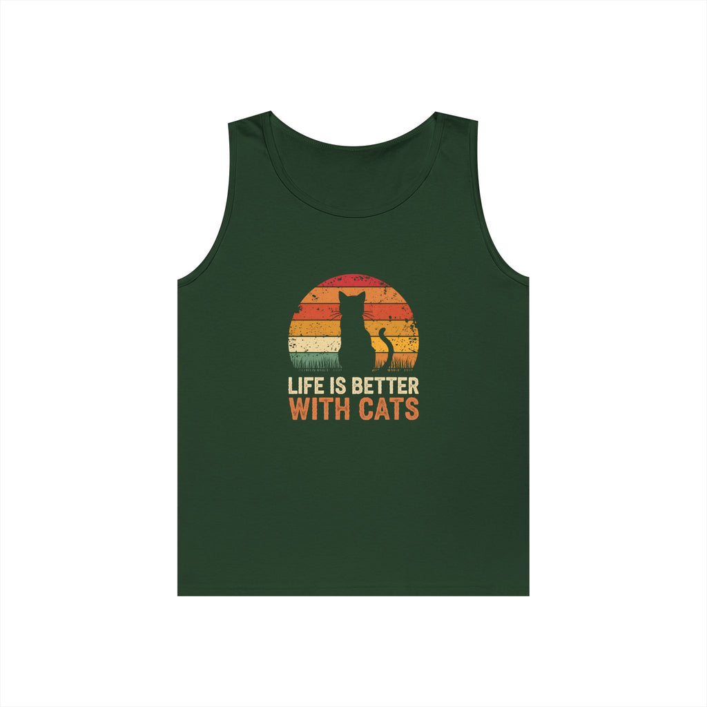 Life Is Better With Cats Tank Top, Cat Lover Gift, Unisex Cat Tank, Summer Shirt, Pet Lover Apparel, Gift for Cat Mom