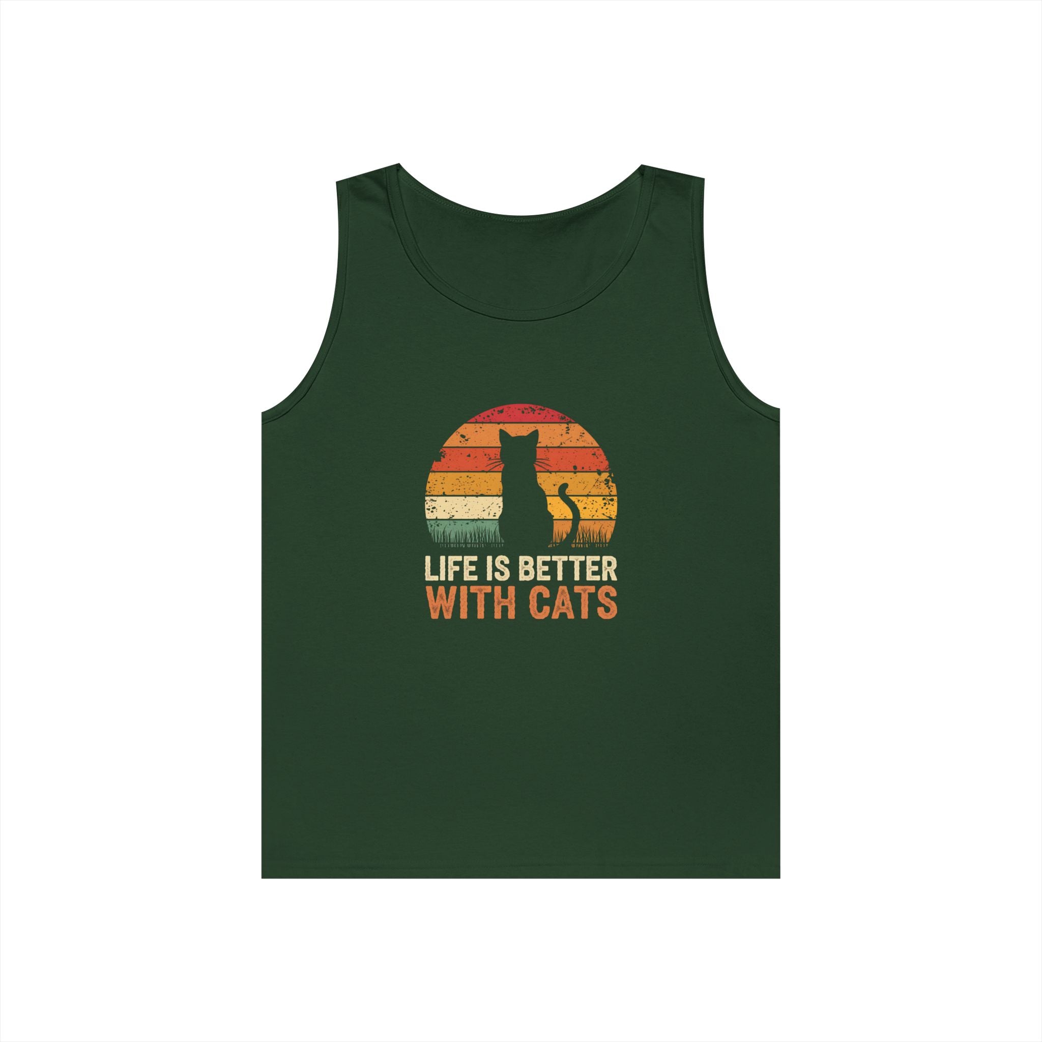 Life Is Better With Cats Tank Top, Cat Lover Gift, Unisex Cat Tank, Summer Shirt, Pet Lover Apparel, Gift for Cat Mom