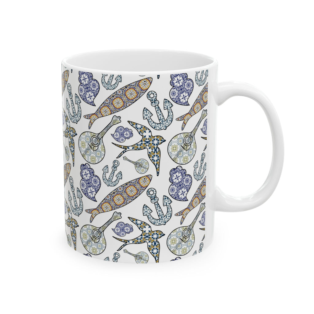 Nautical-Themed Ceramic Mug - 11oz - Perfect for Ocean Lovers