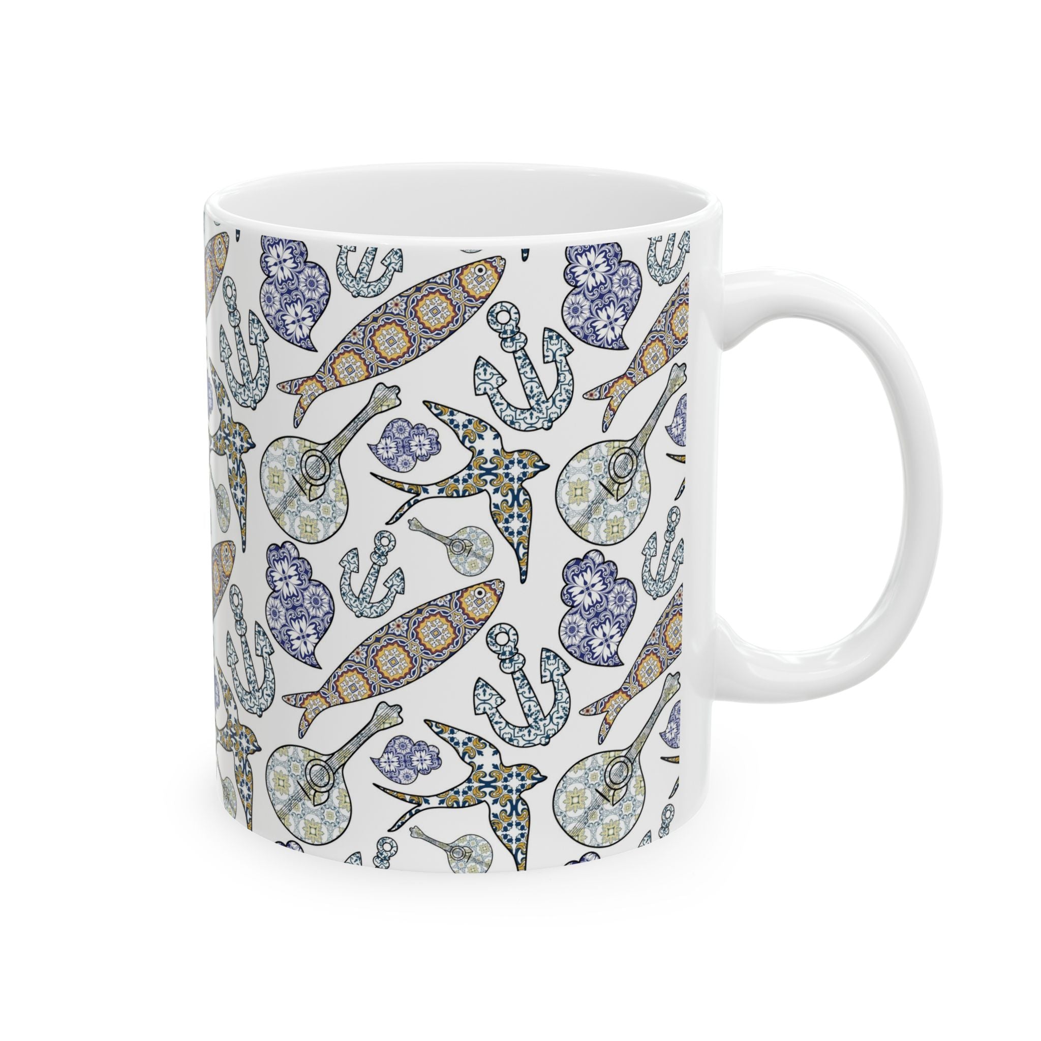 Nautical-Themed Ceramic Mug - 11oz - Perfect for Ocean Lovers