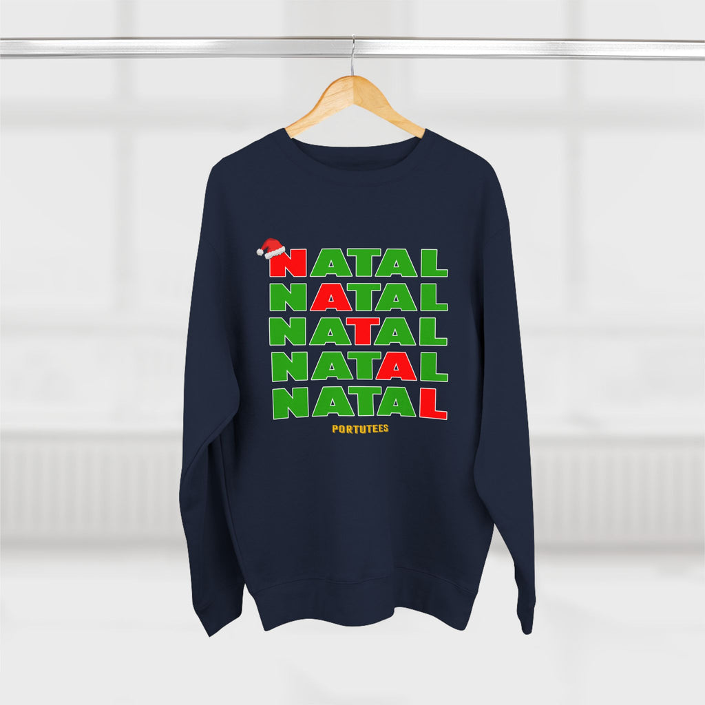Festive Unisex Crewneck Sweatshirt - 'NATAL' Christmas Design